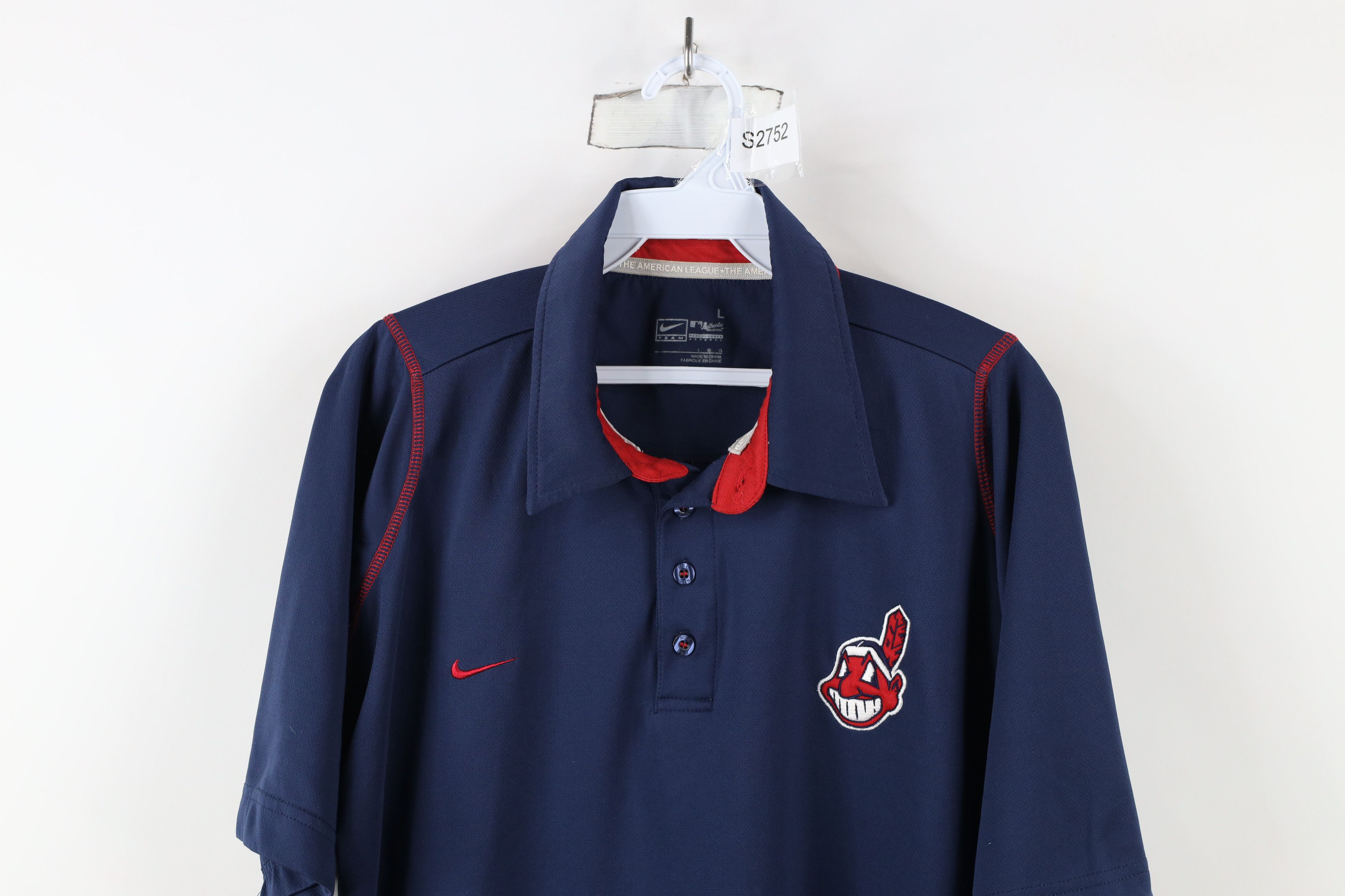 Nike × Vintage Vintage Y2K Nike Chief Wahoo Cleveland Indians Baseball Polo Size US L / EU 52-54 / 3 - 2 Thumbnail