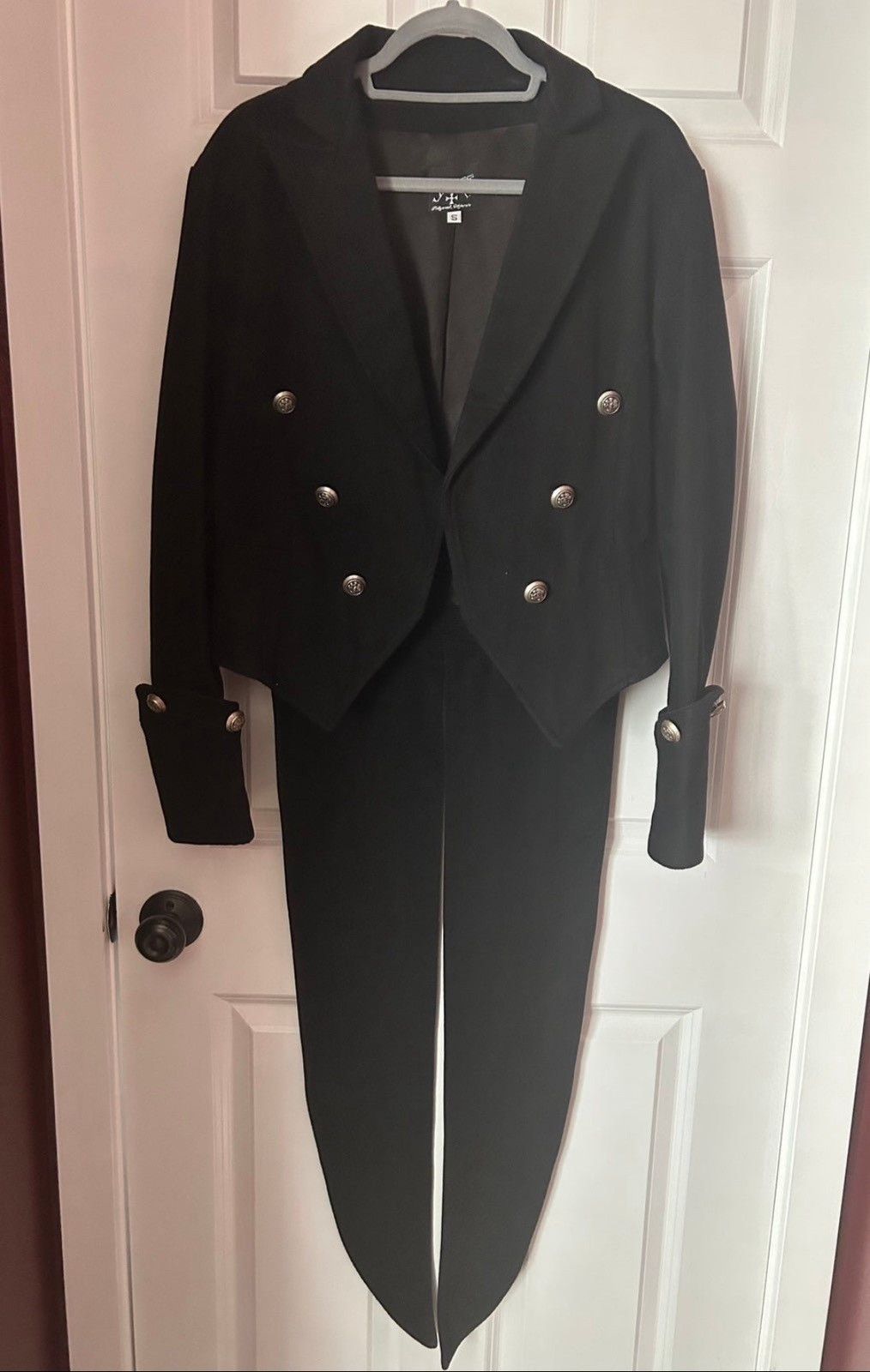 image of Vintage Shrine Of Hollywood Imperial Tailcoat - Black Denim, Men's (Size Small)