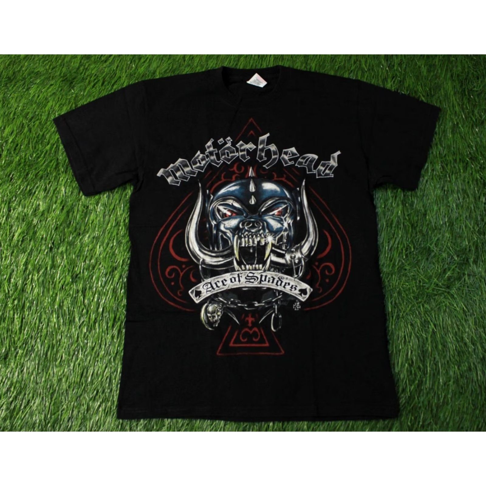 Fruit Of The Loom Motorhead Ace of Spades Shirt Mens M Black 100% Cotton Fruit of the Loom Rock Shirt T-Shirt Vintage No N/A Size US M / EU 48-50 / 2 - 2 Thumbnail