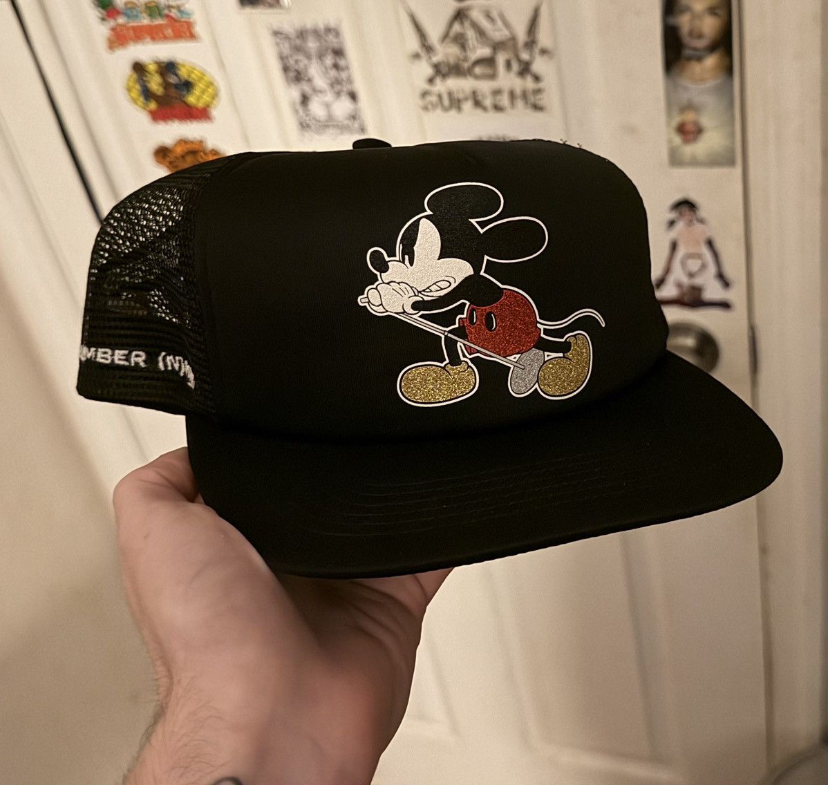 Supreme Supreme Number (N)ine Mickey Mouse Mesh 5-Panel Hat Black