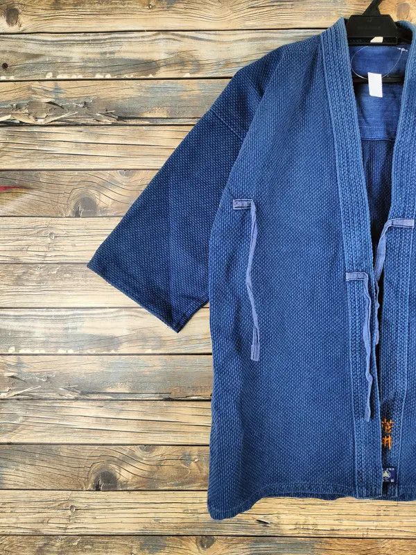 Japanese Brand DL Japan vintage skull Blue indigo Kimono #46-150 Size US M / EU 48-50 / 2 - 9 Thumbnail