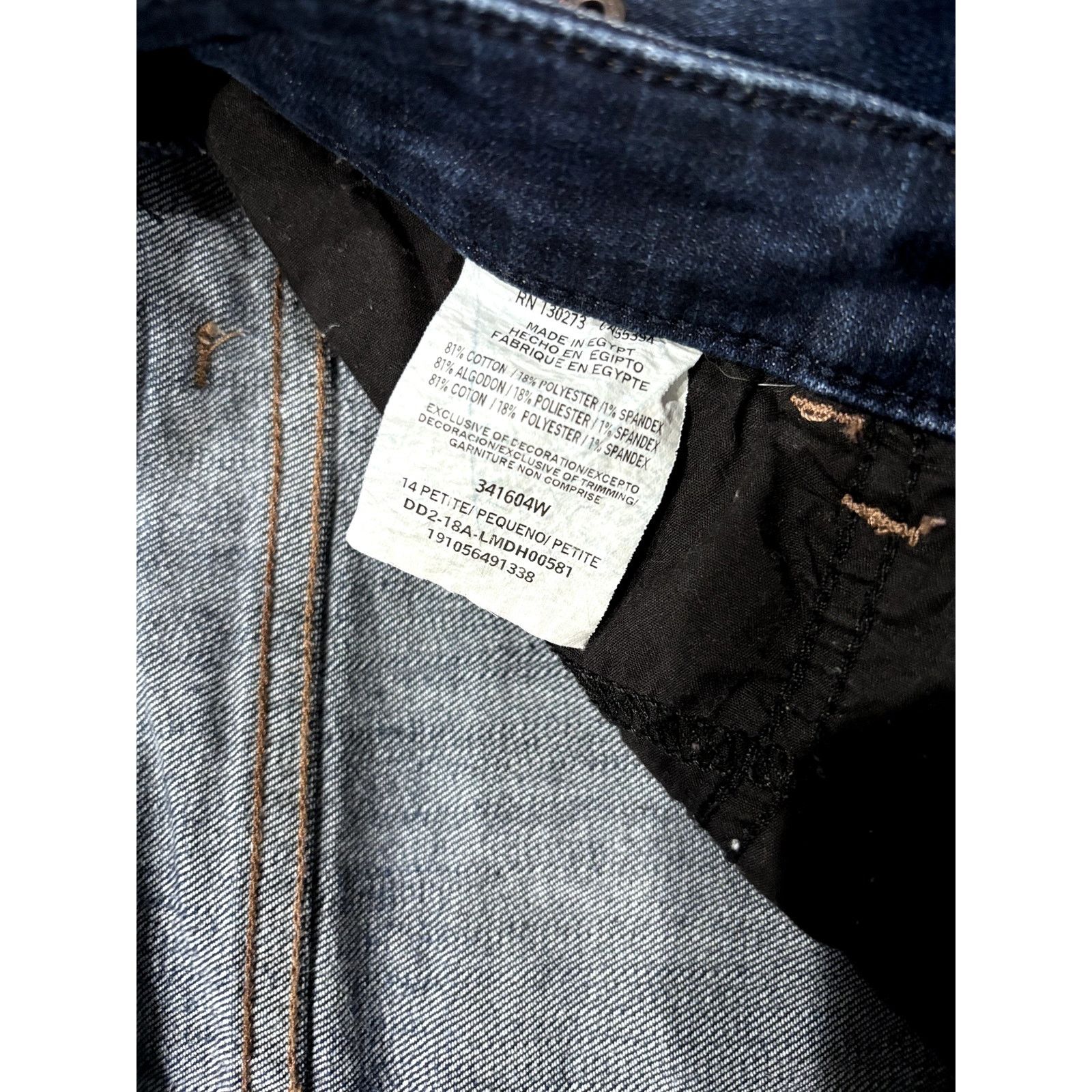 Lee LEE Women's Dark Blue Classic Fit Straight Leg Jeans Sz 14P Size 36" / US 14 / IT 50 - 6 Thumbnail
