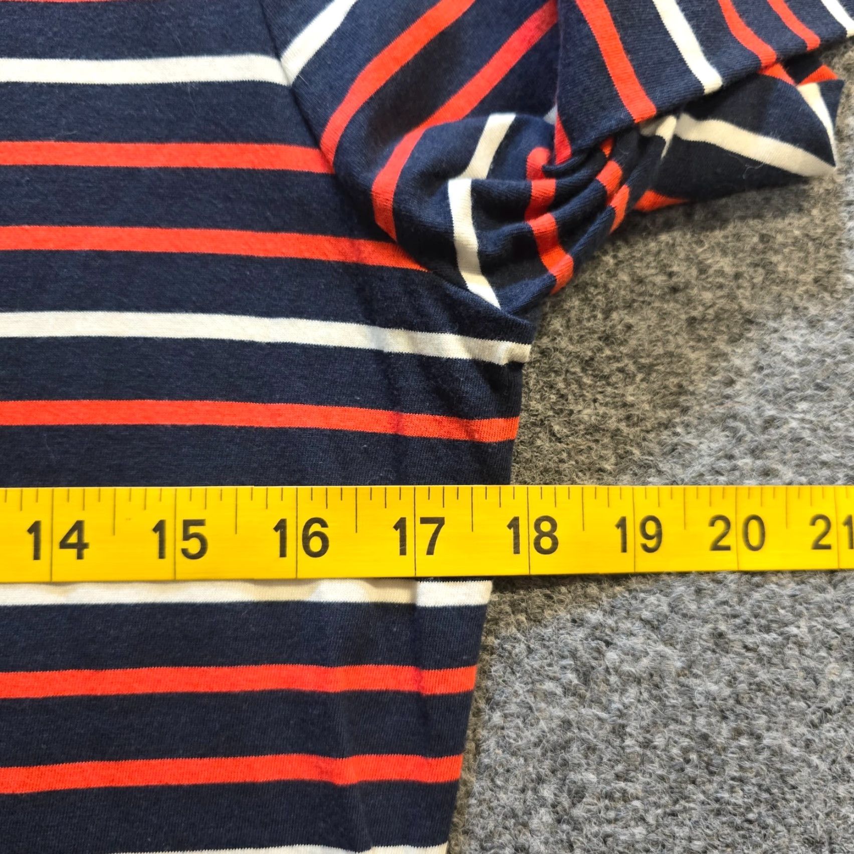 Vintage LL Bean Top Womens Size Medium Blue Red Striped Boat Neck Nautical Casual Preppy Size M / US 6-8 / IT 42-44 - 5 Thumbnail