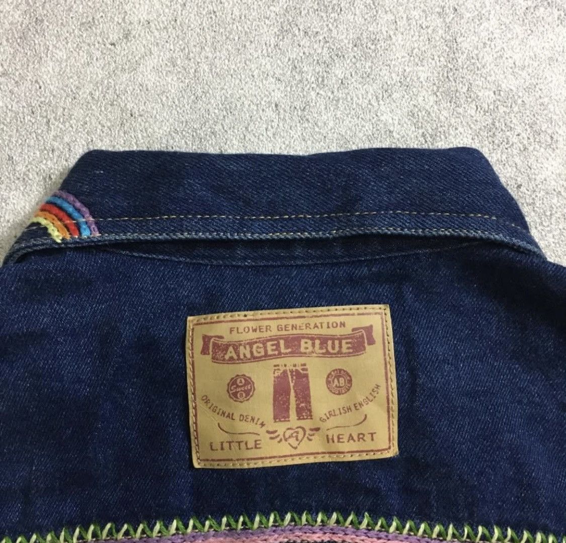 Angel Blue × Hysteric Glamour × Japanese Brand 💥1990s Angel Blue💥 - Embroidery Denim Jacket Size US M / EU 48-50 / 2 - 5 Thumbnail