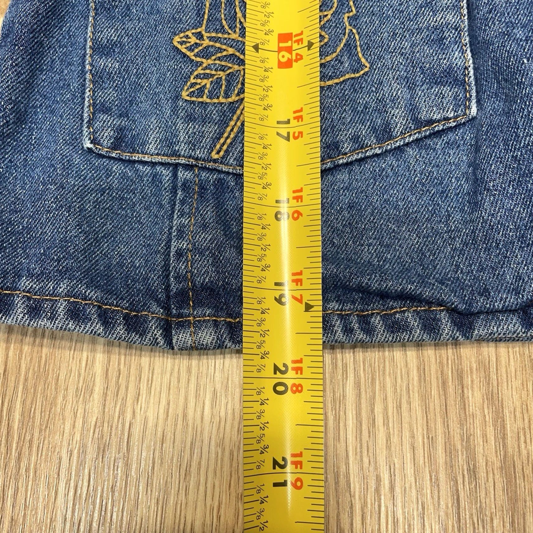 Vintage VINTAGE Rave Denim Jacket Women Medium Blue Embroidered 90s Basic Jean Outerwear Size 32" / US 10 / IT 46 - 4 Thumbnail