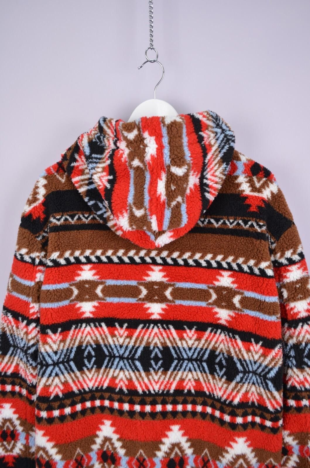MSGM MSGM IKAT Mens Teddy Fleece Hooded Multicolor Jacket Size M Size US M / EU 48-50 / 2 - 10 Thumbnail