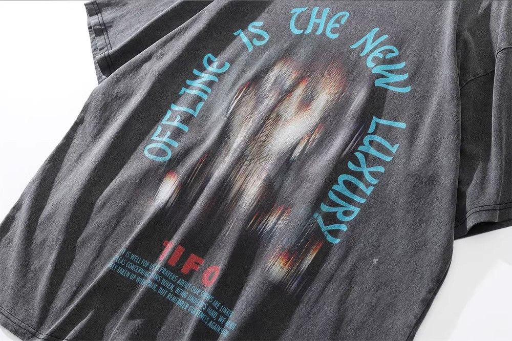 Band Tees × Vintage Washed distressed sci-fi silhouette print men's T-shirt Size US L / EU 52-54 / 3 - 4 Thumbnail