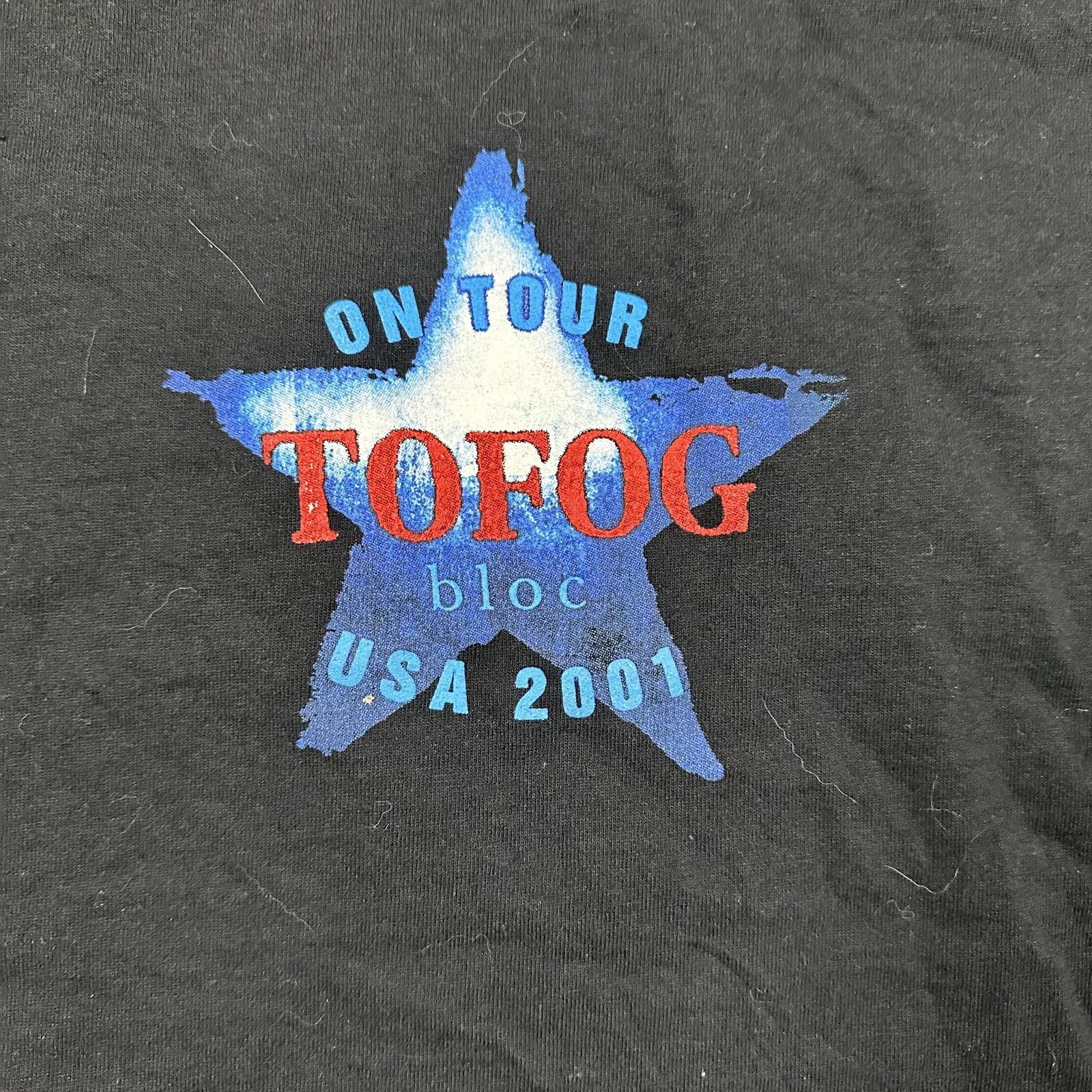 Fruit Of The Loom Fruit of the Loom Mens T-shirt XL Black TOFOG Bloc Tour 2001 Size US XL / EU 56 / 4 - 4 Thumbnail