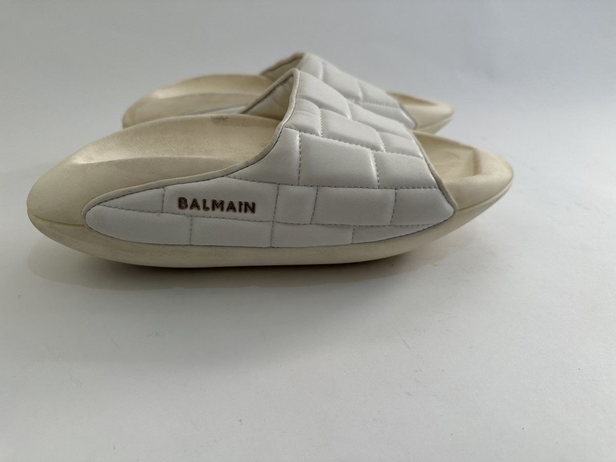 Balmain Balmain White ‘B-IT’ quilted slide Size 42 Size US 9 / EU 42 - 3 Thumbnail