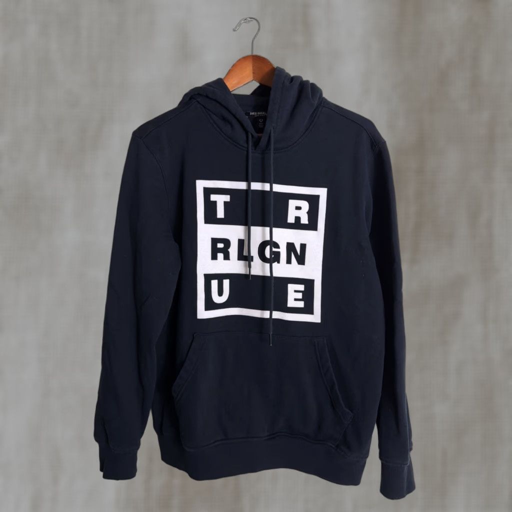 True Religion True Religion Hoodie Mens M Black Pullover Spellout Logo Box Size US M / EU 48-50 / 2 - 1 Thumbnail
