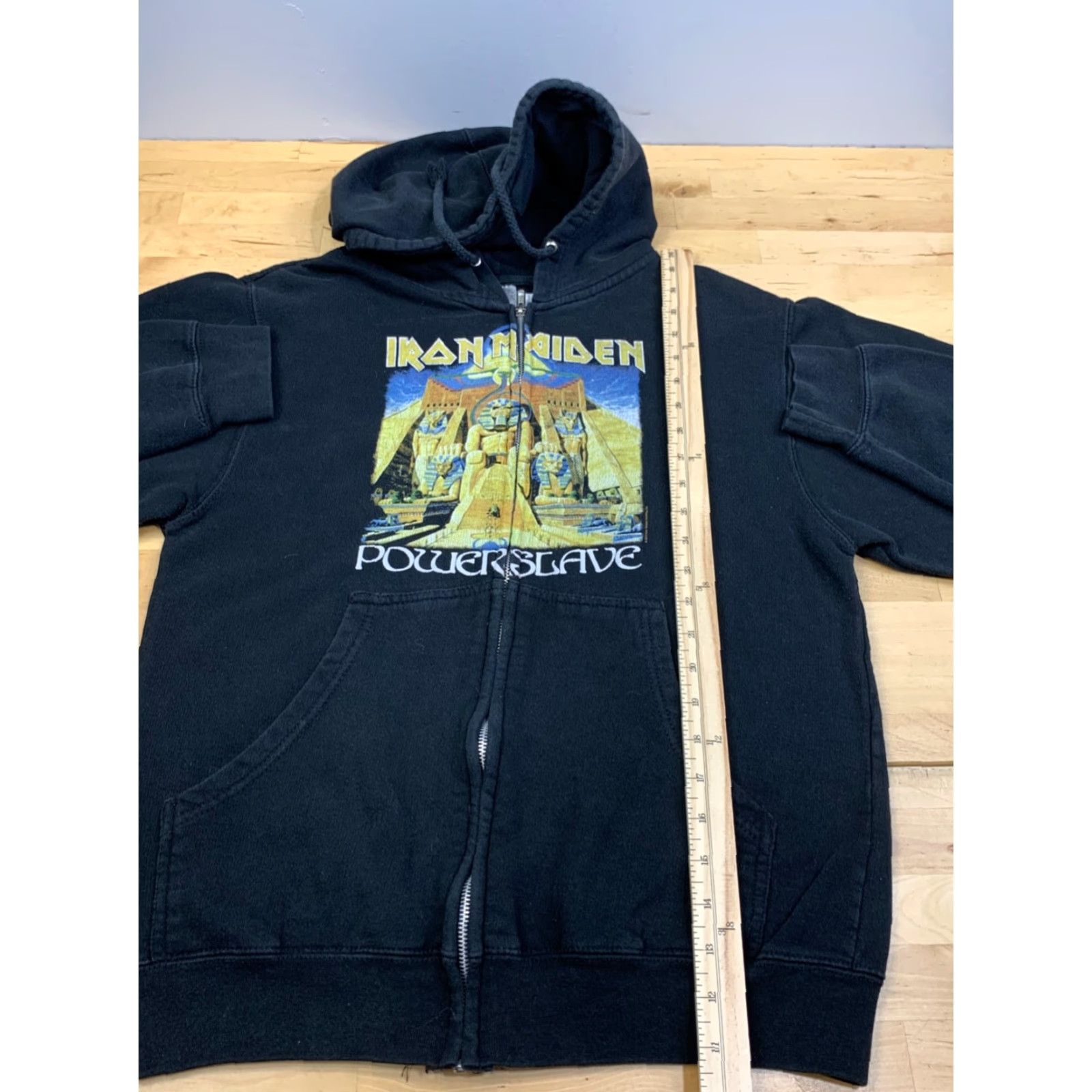 Vintage Iron Maiden Powerslave Jacket S Men Black Vintage No 84-85 Slavery Tour Rock Band Metal Shirt Size US S / EU 44-46 / 1 - 4 Thumbnail