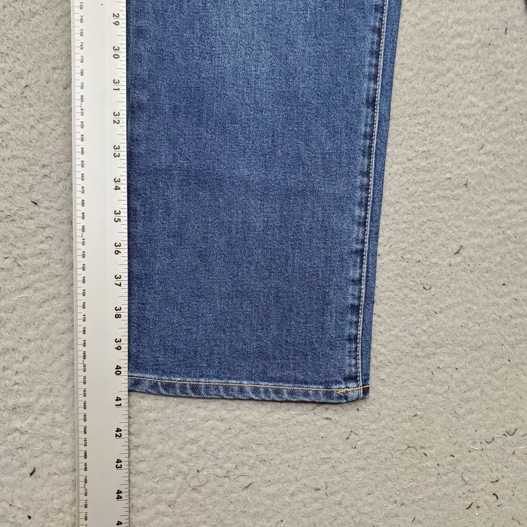 Vintage Seven7 Jeans Womens 4 Blue Denim Fitted Waist Loose Straight High Rise MY10341DE Jeans Womens 4 Blue Denim High Rise Straight Jeans Size 27" / US 4 / IT 40 - 3 Thumbnail