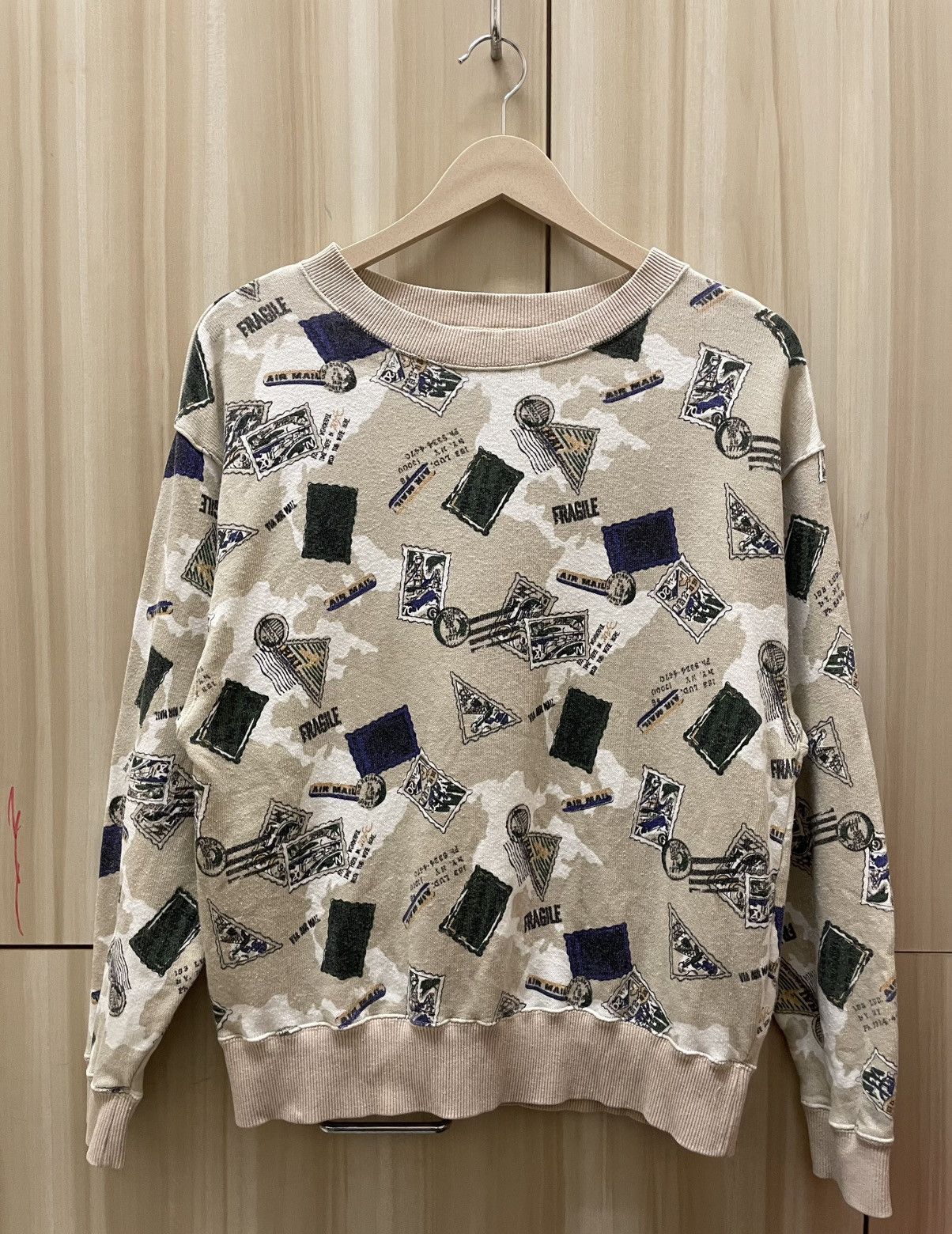 Hai Sporting Gear Vtg Hai Sporting Gear Miyake Design Studio AOP Sweatshirt Size M / US 6-8 / IT 42-44 - 1 Thumbnail