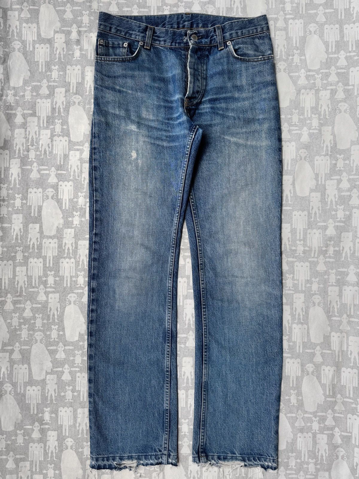 Helmut Lang Helmut Lang 1990's Distressed Classic Cut Released Hem Denim Size US 32 / EU 48 - 1 Thumbnail