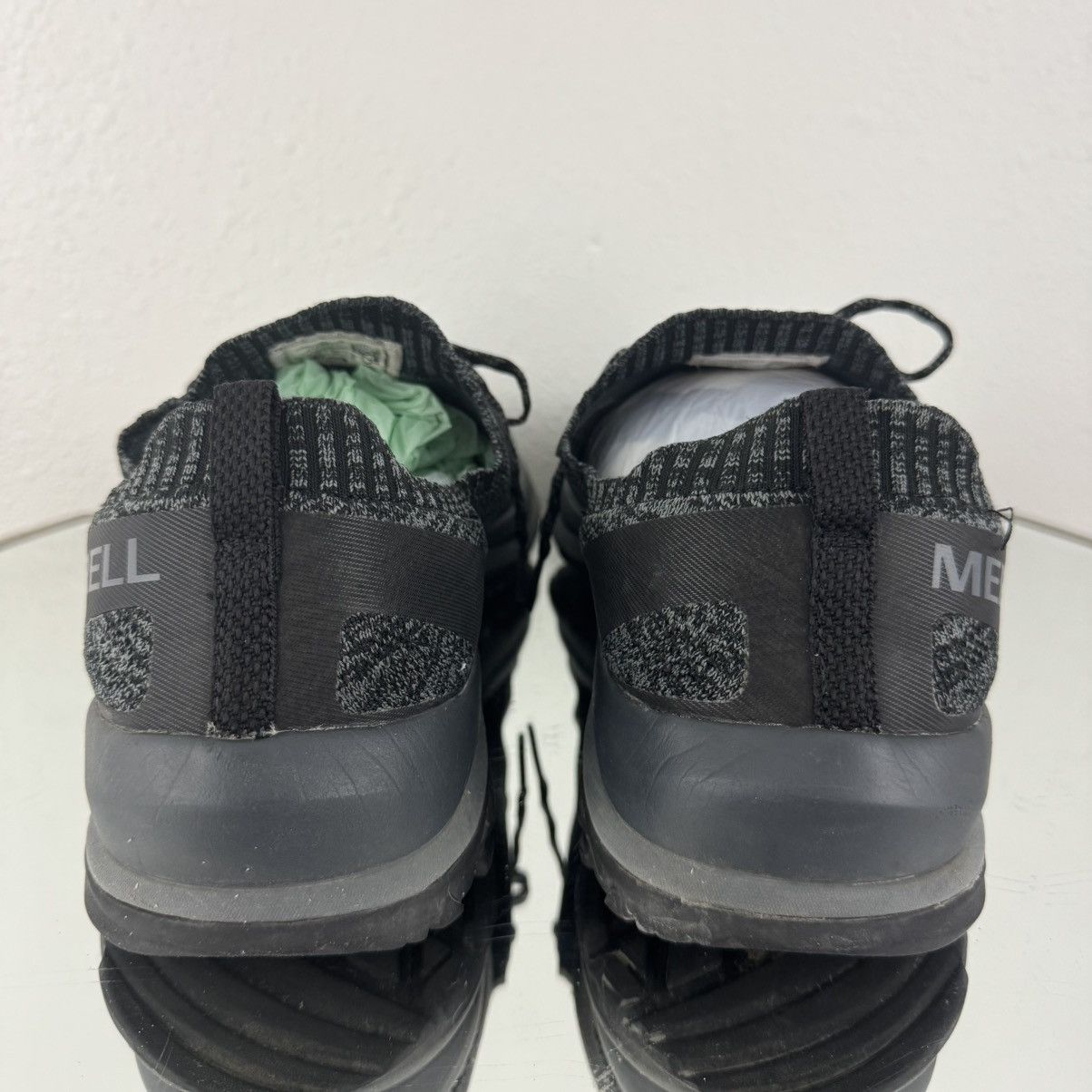 Merrell MERRELL Mens Black Grey Knit Mag-9 Vibram Running Sneakers Size US 14 / EU 47 - 5 Thumbnail