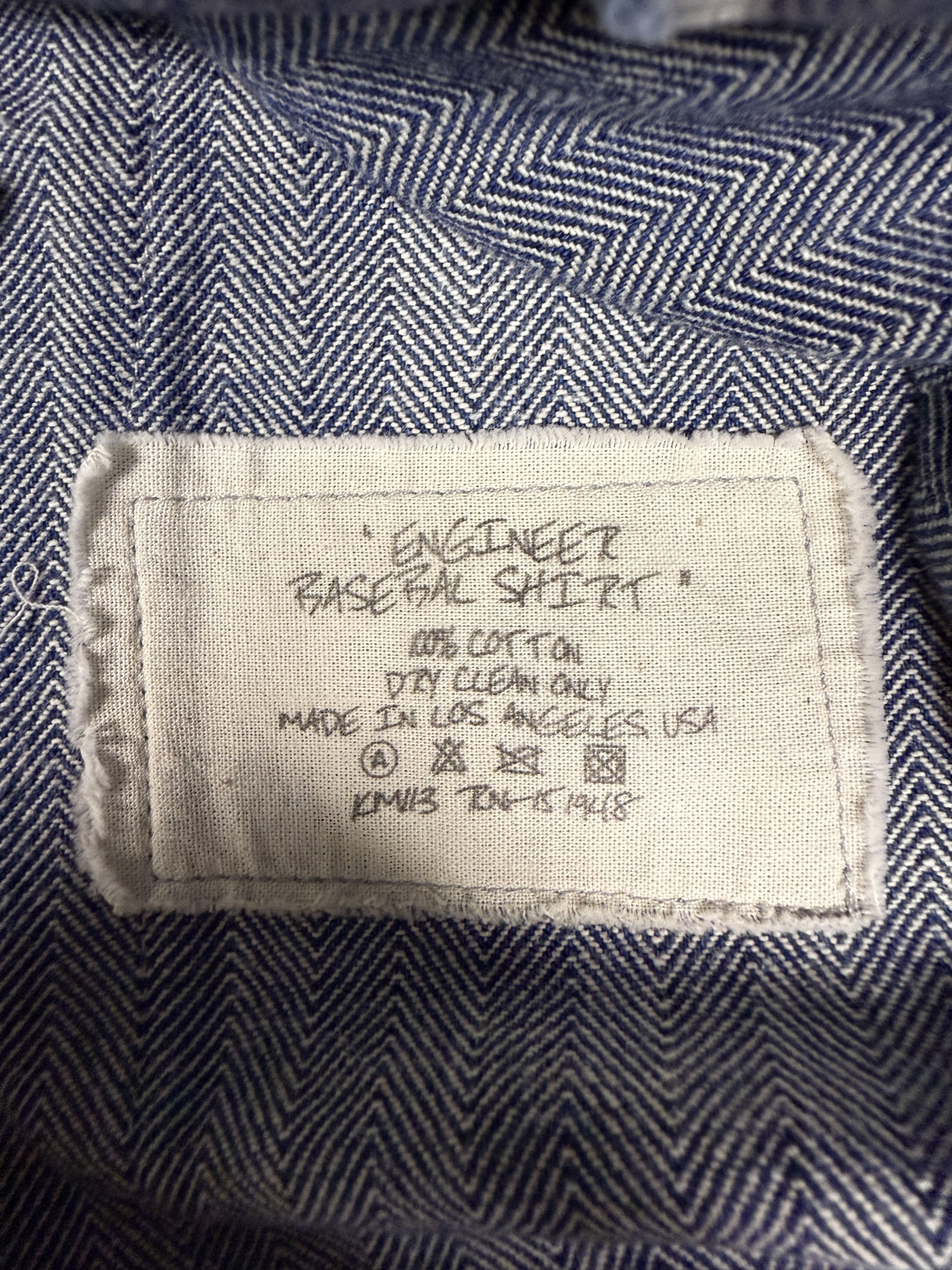 Greg Lauren $1250 Greg Lauren Engineer Baseball Shirt Size US XXL / EU 58 / 5 - 11 Thumbnail