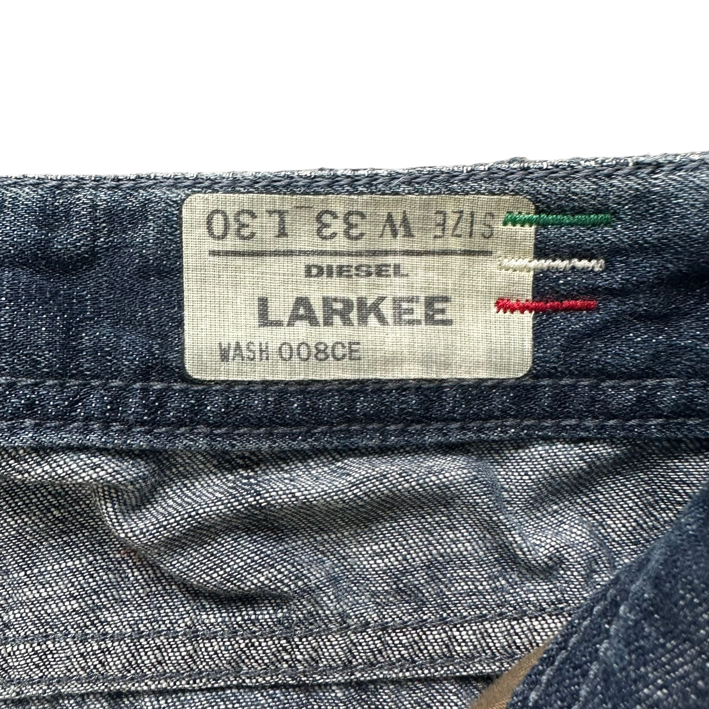 Diesel TRASHED🔥 DIESEL LARKEE FLY BUTTON DENIM PANTS #7618-158 Size US 35 - 10 Thumbnail
