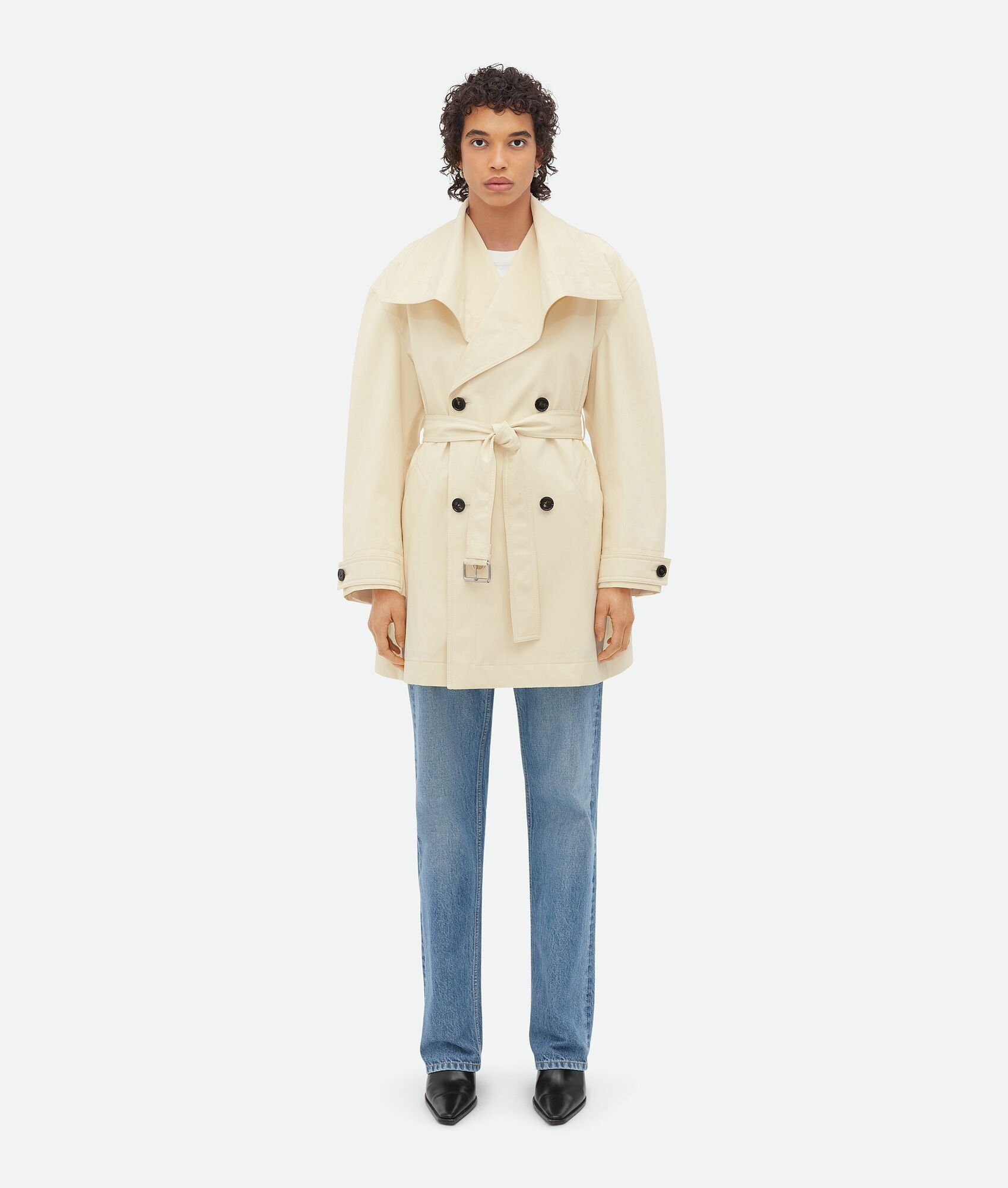 PE LIGHT TWILL MINIMAL TRENCH ベージュ Beige Light Cotton Twill Trench Coat