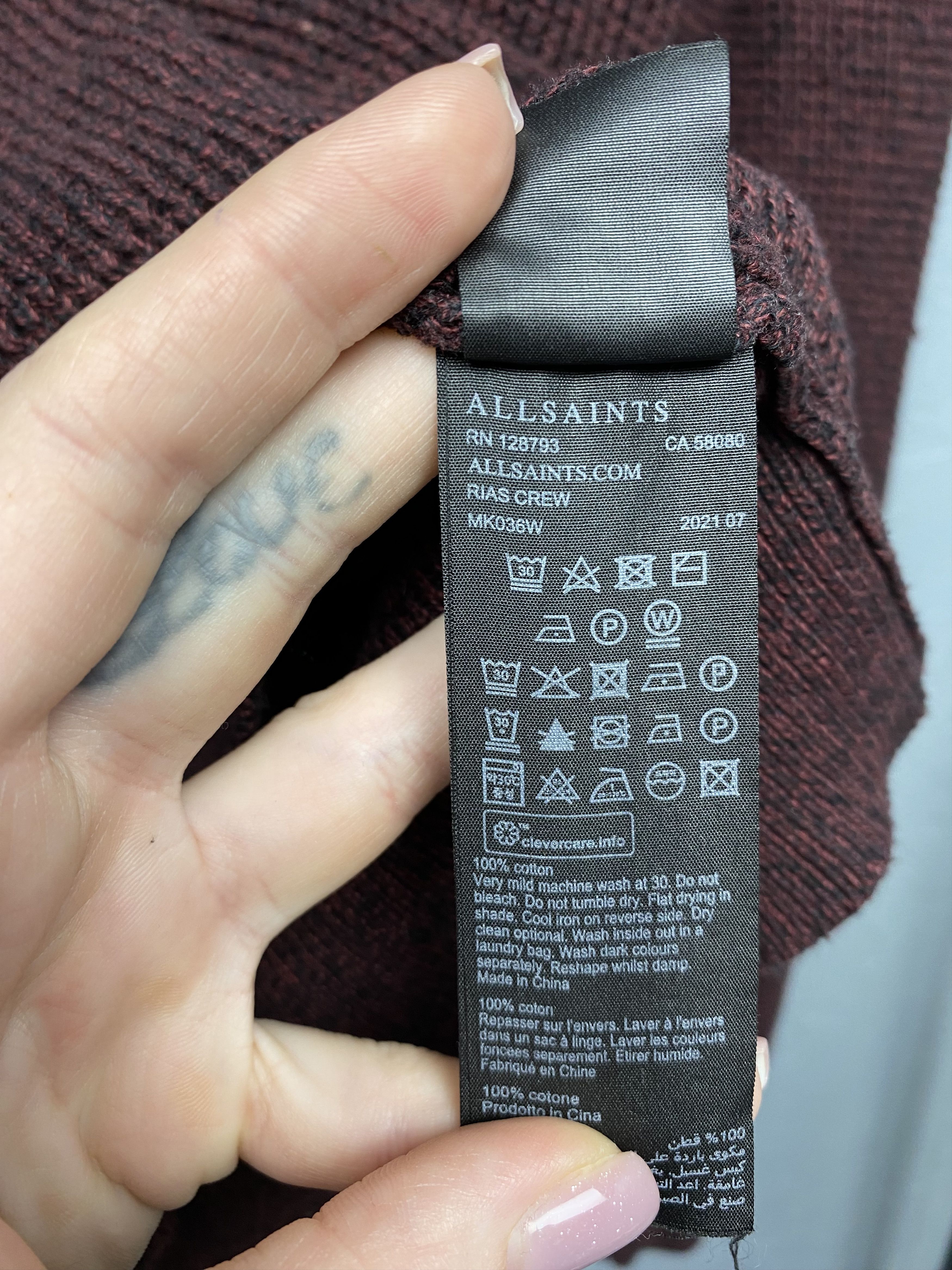 Allsaints × Vintage Allsaints Vintage Rias Crew Neck Mens Knit Sweater Size US M / EU 48-50 / 2 - 4 Thumbnail