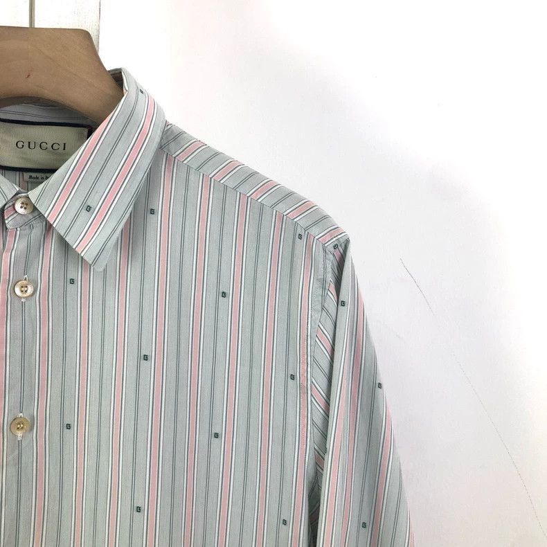 Gucci Gucci Long Sleeve Striped ButtonUp Shirt-2505 Size US M / EU 48-50 / 2 - 4 Thumbnail