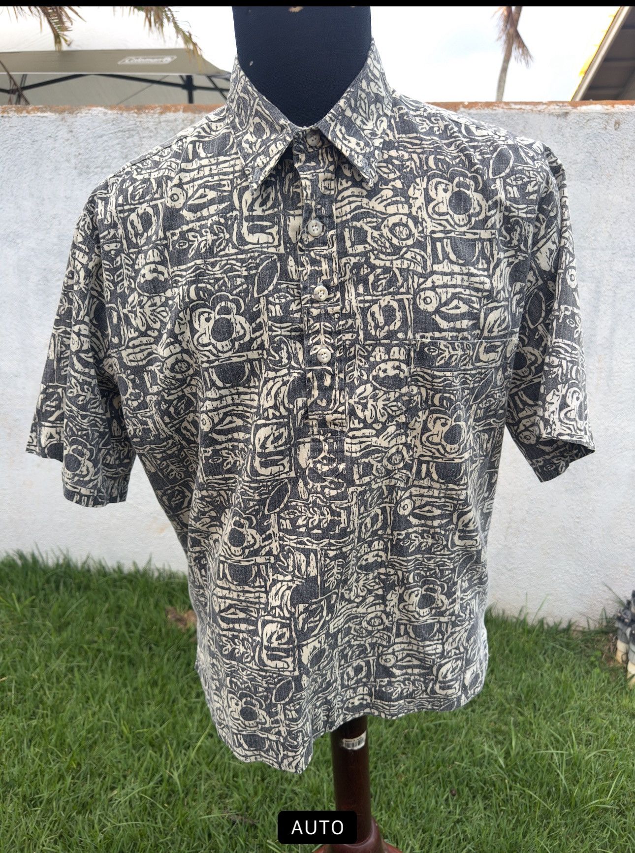 Tori Richard PreOwned Tori Richard Hawaiian Print Black Men's M Size US M / EU 48-50 / 2 - 1 Thumbnail