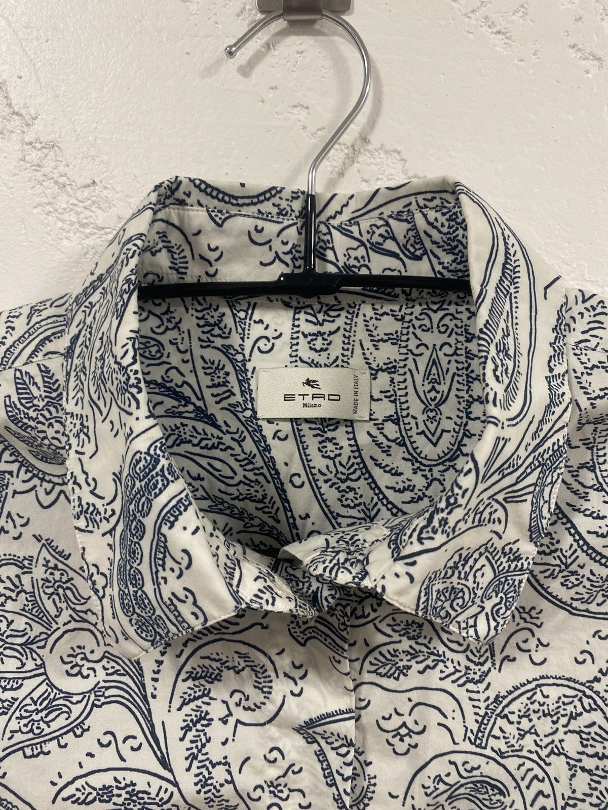 Etro Etro Lily White Button Down Shirt Cotton Reg $590 Sz 44 Size M / US 6-8 / IT 42-44 - 2 Thumbnail