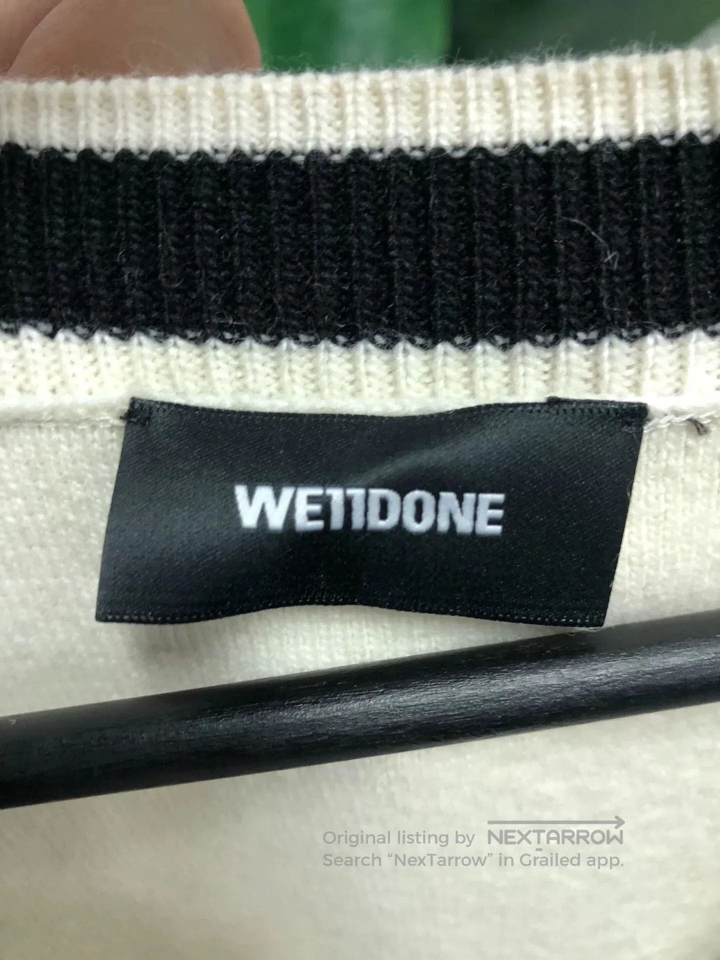 WE11DONE white wool logo v. Size US L / EU 52-54 / 3 - 3 Thumbnail