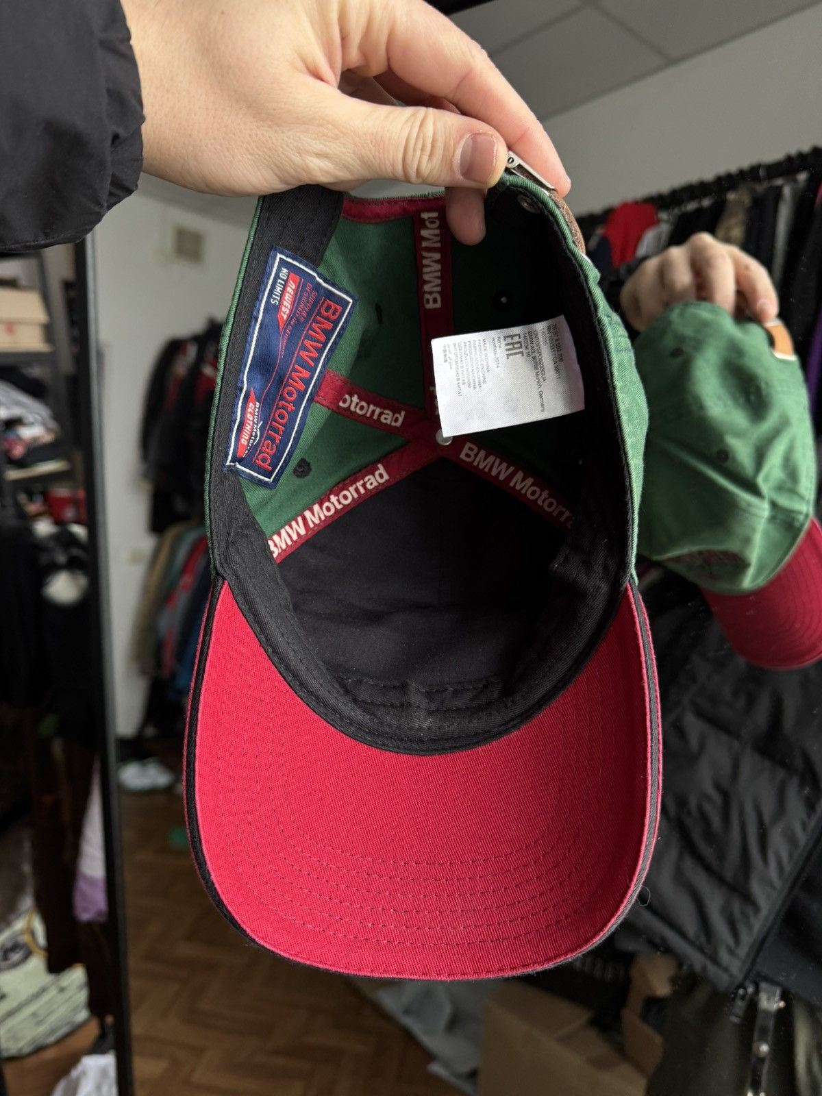 BMW × Vintage BMW Riders gear vintage green cap Motors Racing Size ONE SIZE - 4 Thumbnail