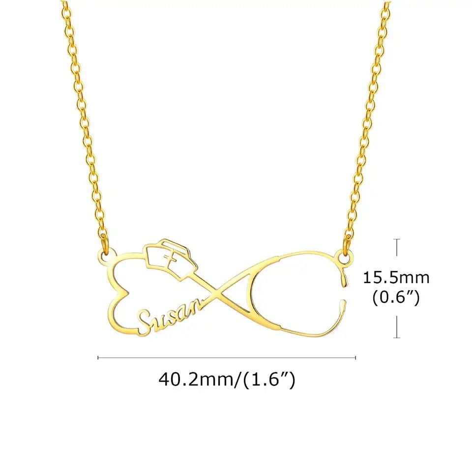 Other Personalized Name Stethoscope Necklace Size ONE SIZE - 2 Thumbnail