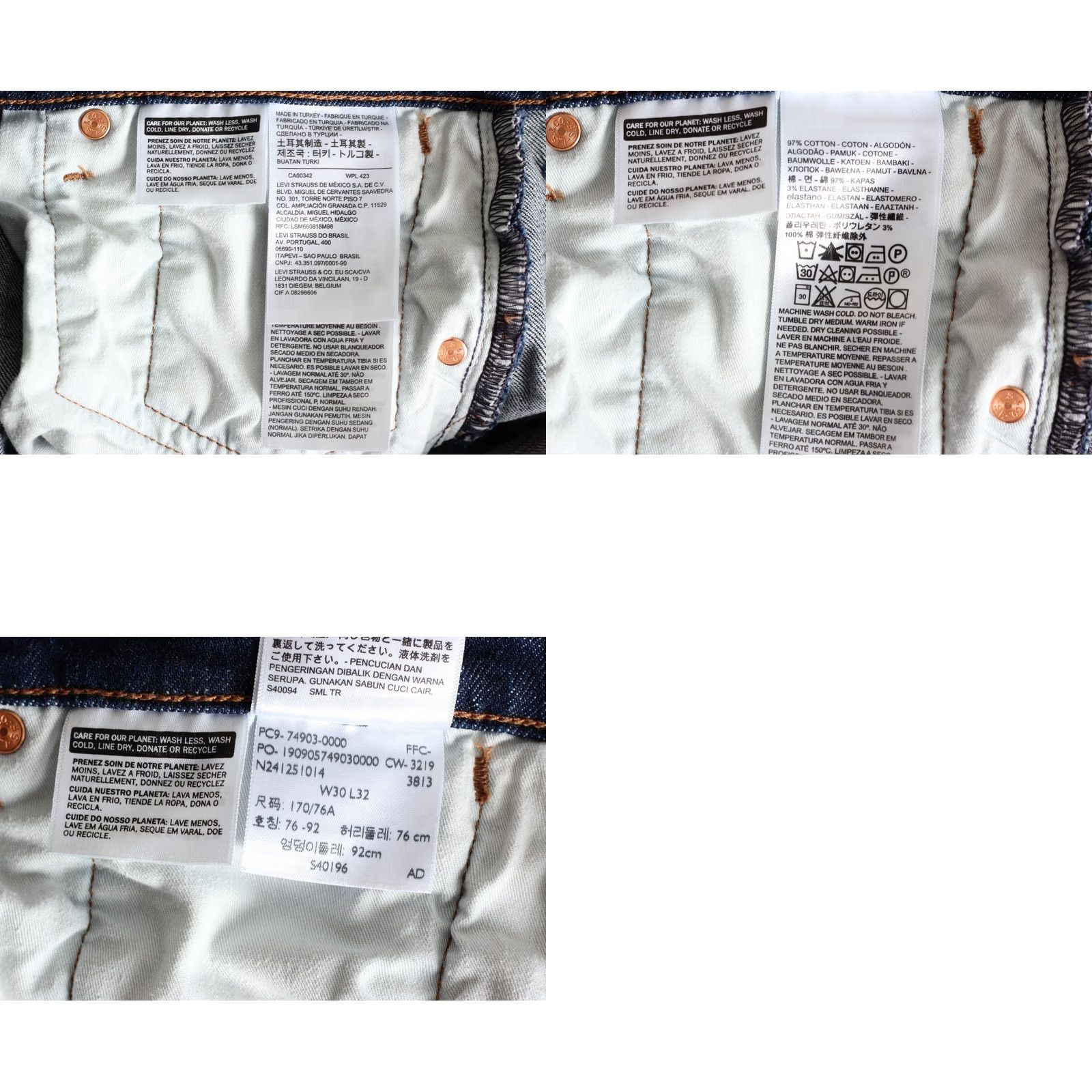 Levi's LEVI’S ENGINEERED LEJ 512 PREMIUM Slim Tapered Twisted Jeans Men Size W30 L32 Size US 30 / EU 46 - 8 Thumbnail