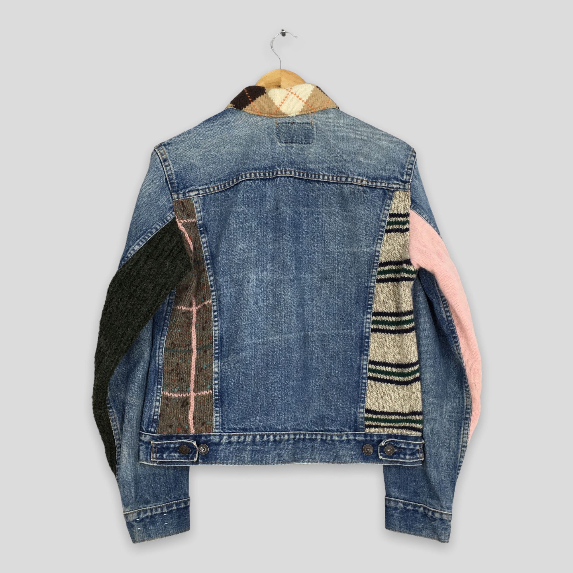 Levi's Vintage 90's Levi's Reconstructed Trucker Denim Blue Jacket Size US S / EU 44-46 / 1 - 6 Thumbnail
