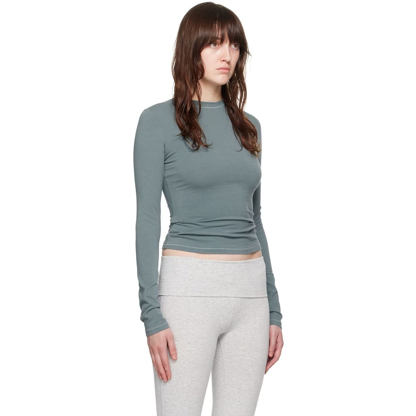 SKIMS SKIMS Cotton T-Shirt Stretch Jersey Long Sleeve T-Shirt in K Size M / US 6-8 / IT 42-44 - 3 Thumbnail