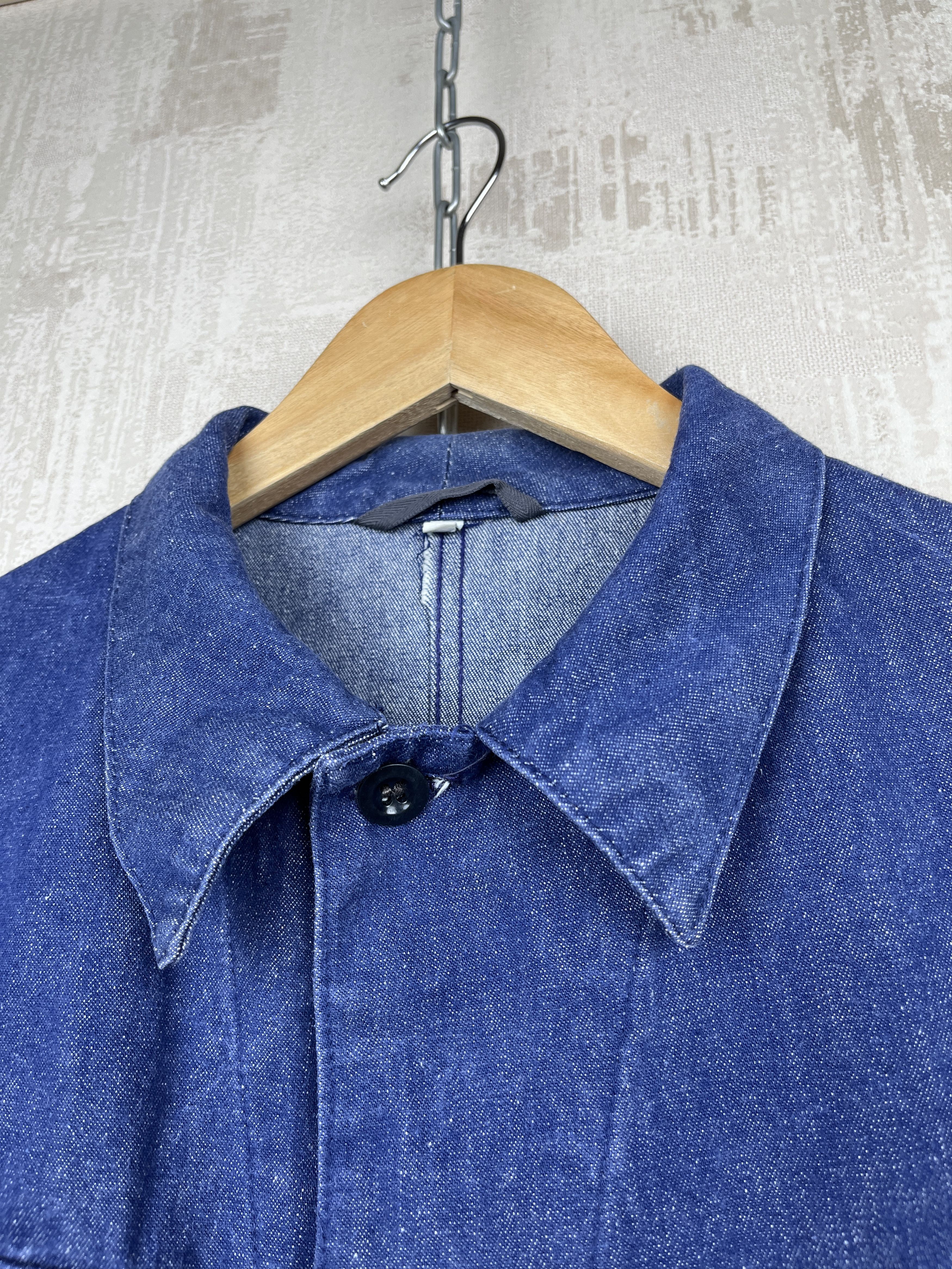 Le Laboureur Vintage Lutteurs Top Dress Sanfor French Work Jacket Chore Size US M / EU 48-50 / 2 - 8 Thumbnail