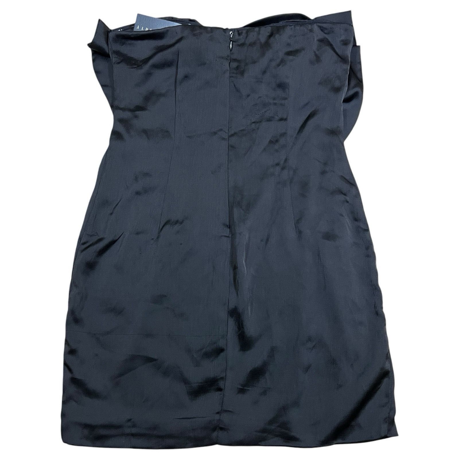 Other Thirty Thirty Mini Short Black Dress Satin Bow Strapless Size M / US 6-8 / IT 42-44 - 4 Thumbnail