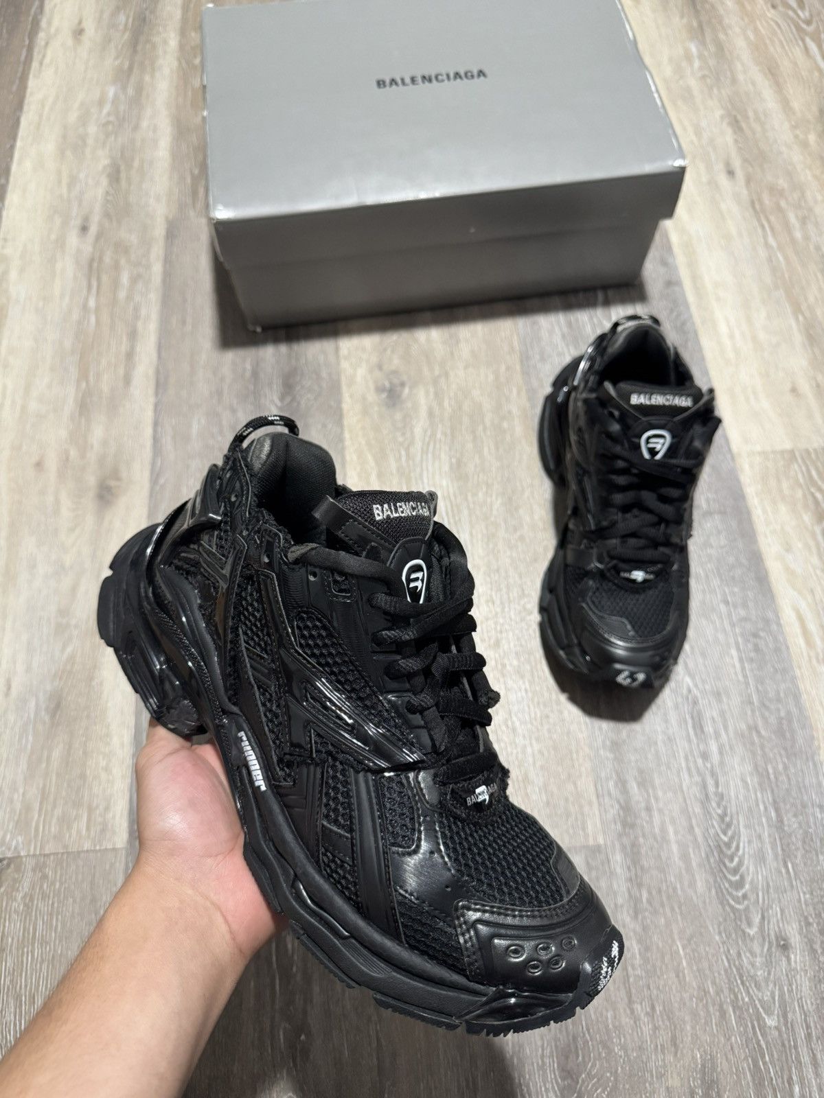 Black Balenciaga runners