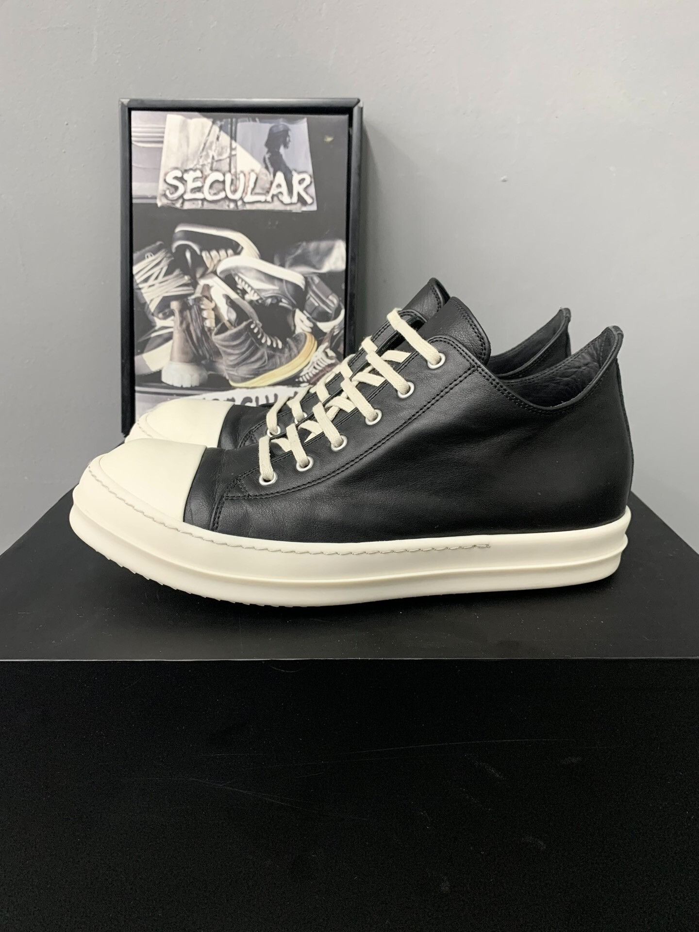 Rick Owens rick owens low-top leather sneakers Size US 10 / EU 43 - 1 Thumbnail