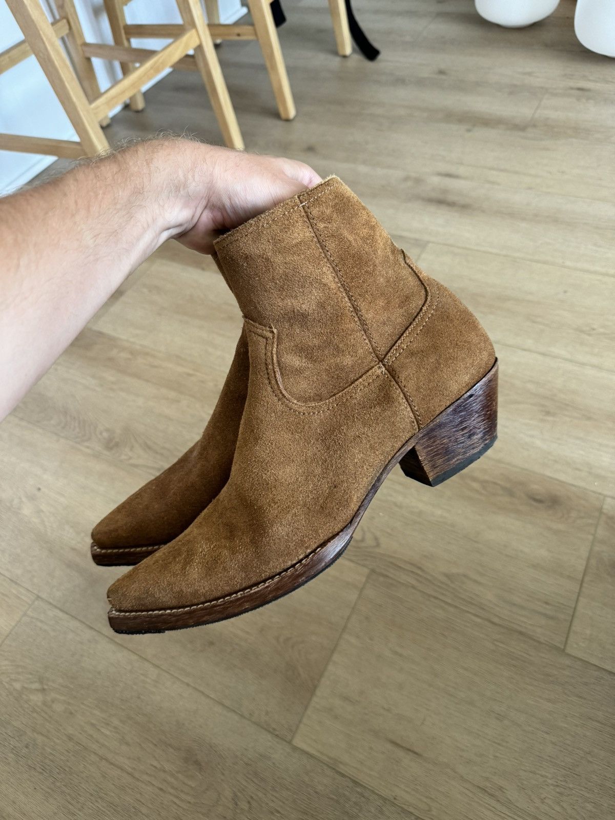 Saint Laurent Paris Suede Lukas boots Grailed