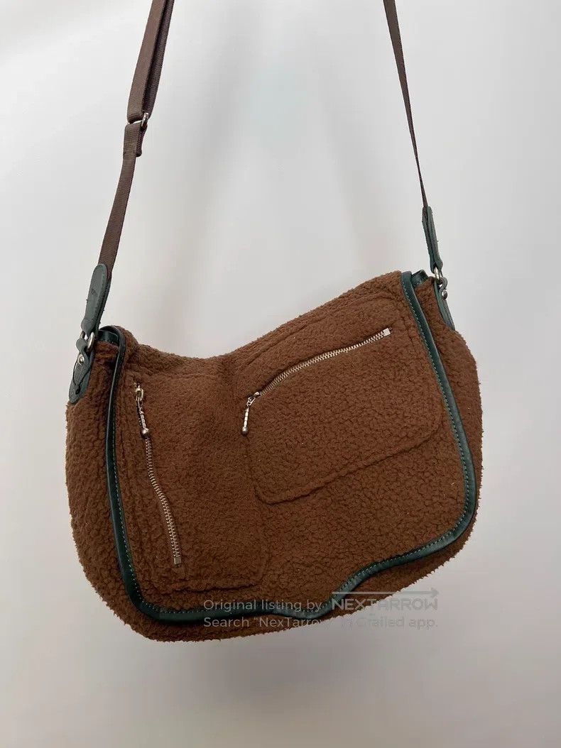 Yohji Yamamoto Yohji Yamamoto Meillard Lamb Fur Zipper Crossbody Bag Size ONE SIZE - 3 Thumbnail