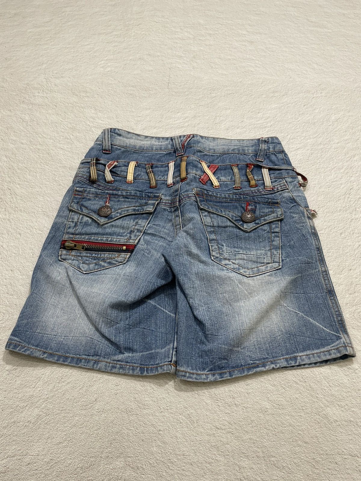 Japanese Brand 2000s Double waist Jorts Stonewash Size 29" - 5 Thumbnail