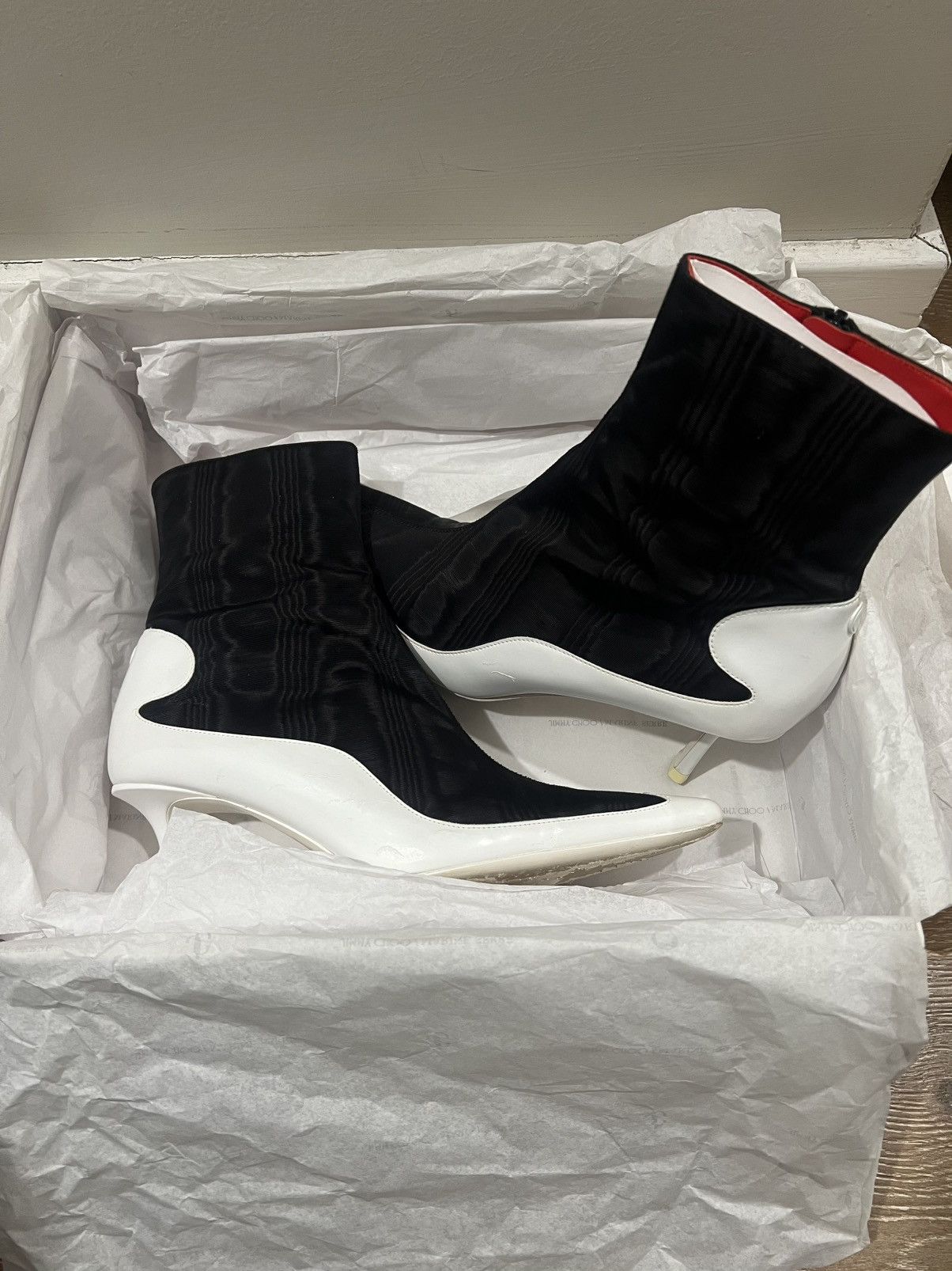 Jimmy Choo × Marine Serre Jimmy Choo x Marine Serre Ankle Boots Size US 7 / IT 37 - 1 Thumbnail