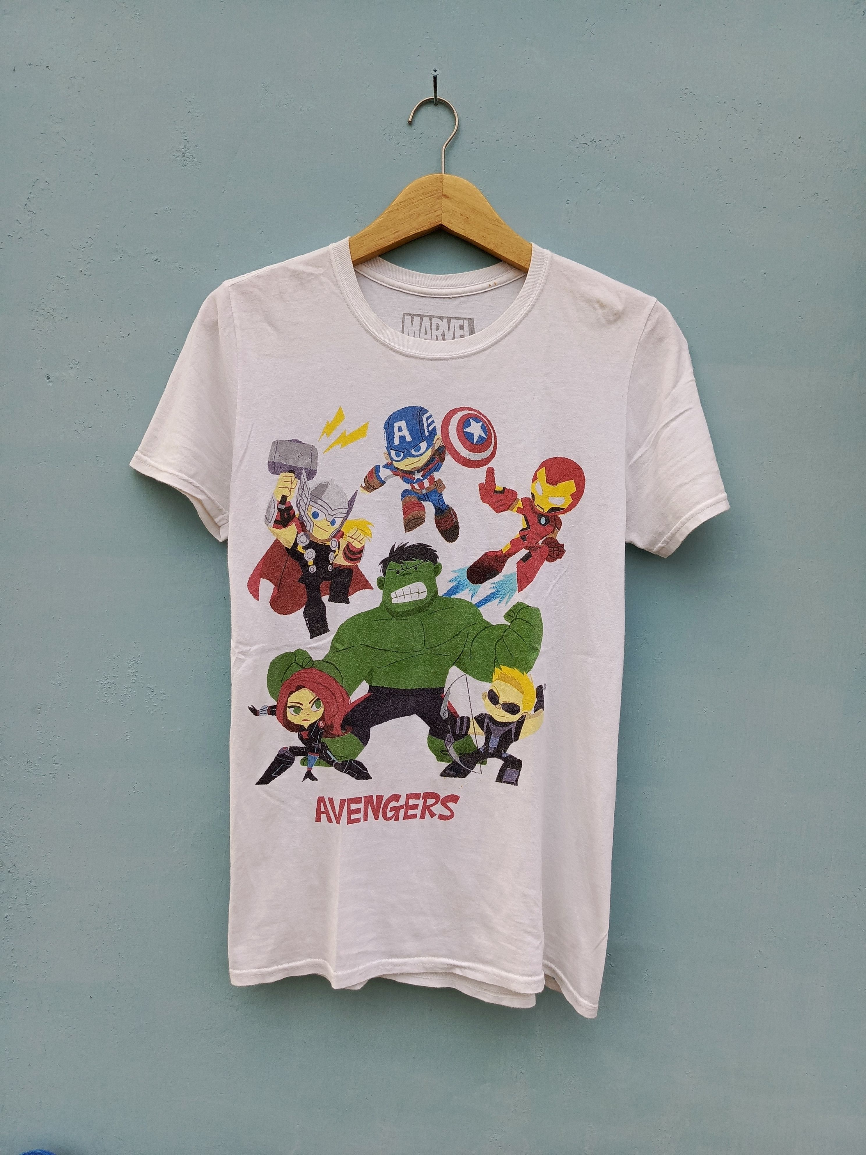 image of Marvel Comics x Movie Marvel Avengers Super Hero Tshirt in White, Men's (Size Small)