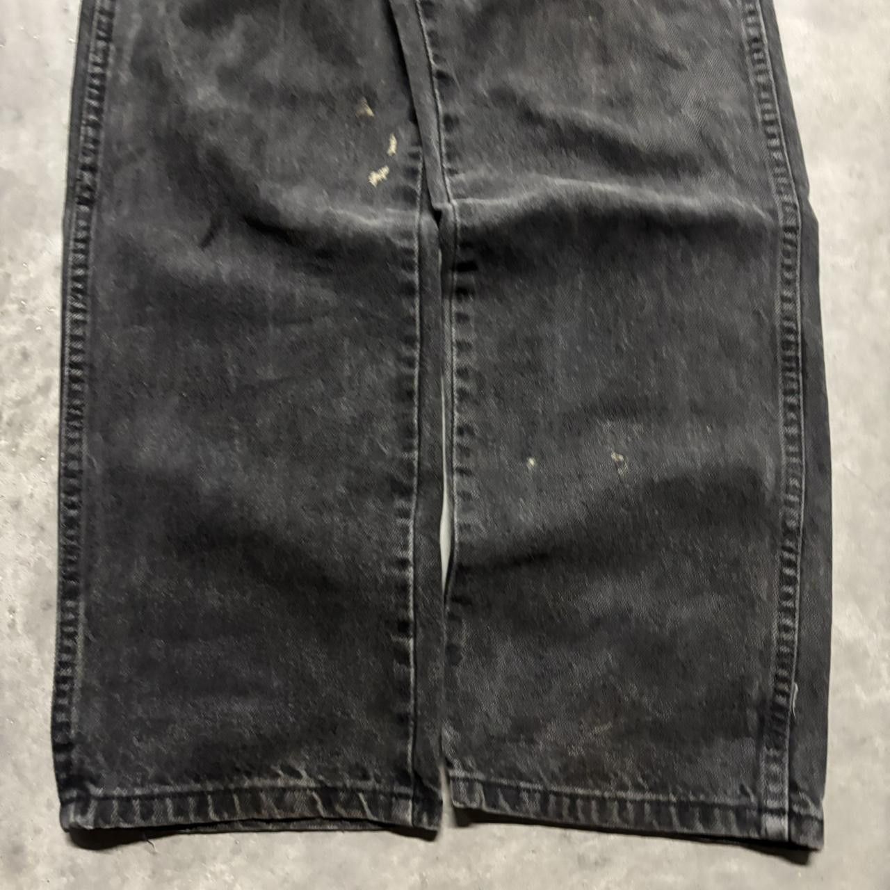 Japanese Brand × Vintage Crazy Vintage Y2K/2000s Faded Black Grunge Denim Jeans! Size US 32 / EU 48 - 6 Thumbnail