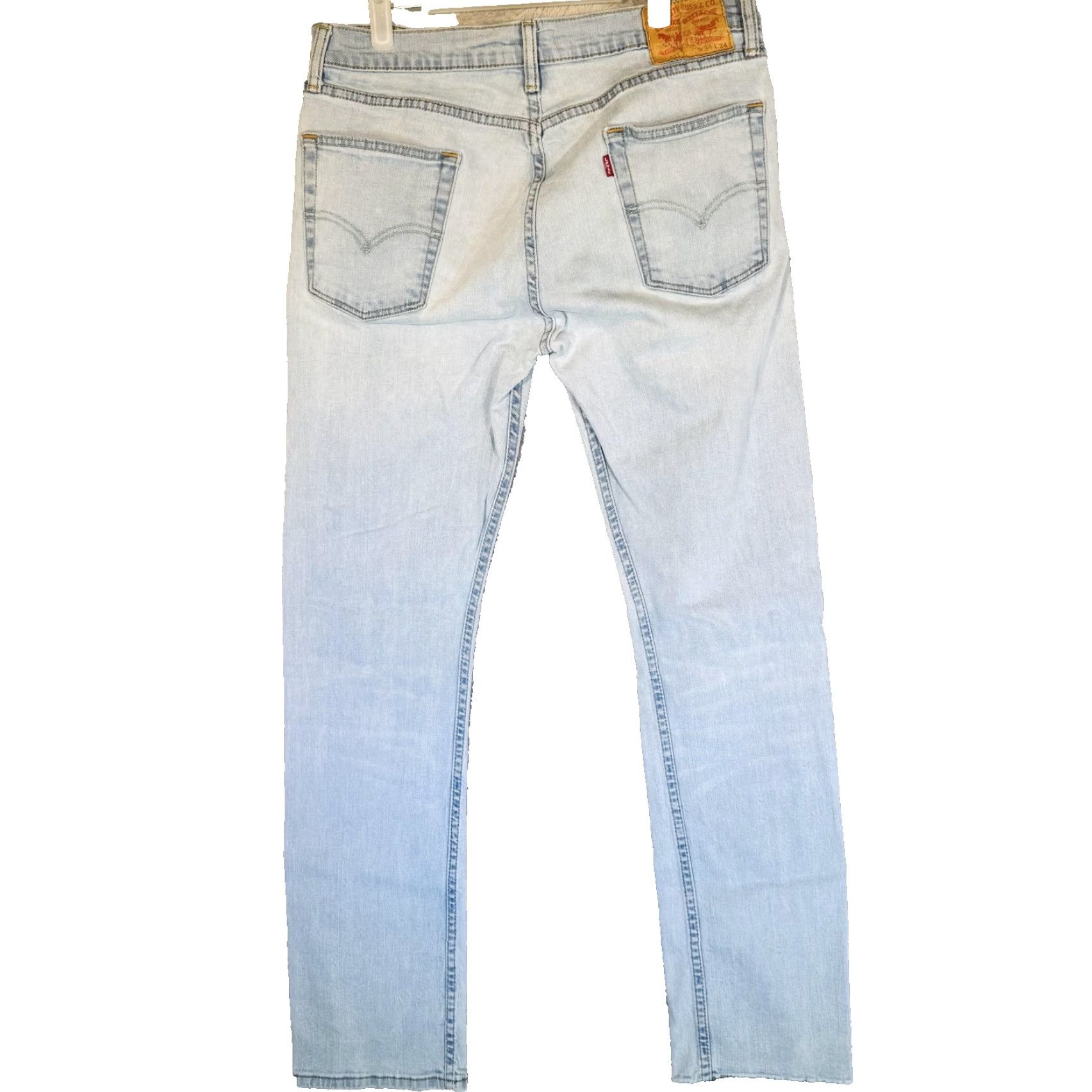Levi's Levi's Jeans Mens 34x34 Blue Light Wash Straight Stretch Denim Zip Fly S40154 5-Pocket Logo Size US 34 / EU 50 - 6 Thumbnail
