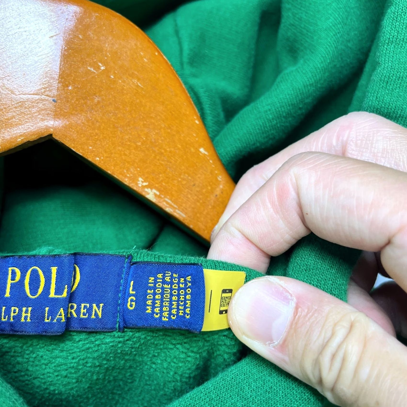 Polo Ralph Lauren Polo Ralph Lauren L Pullover Hoodie Green V Stitch Mens Hoodie Size US L / EU 52-54 / 3 - 4 Thumbnail