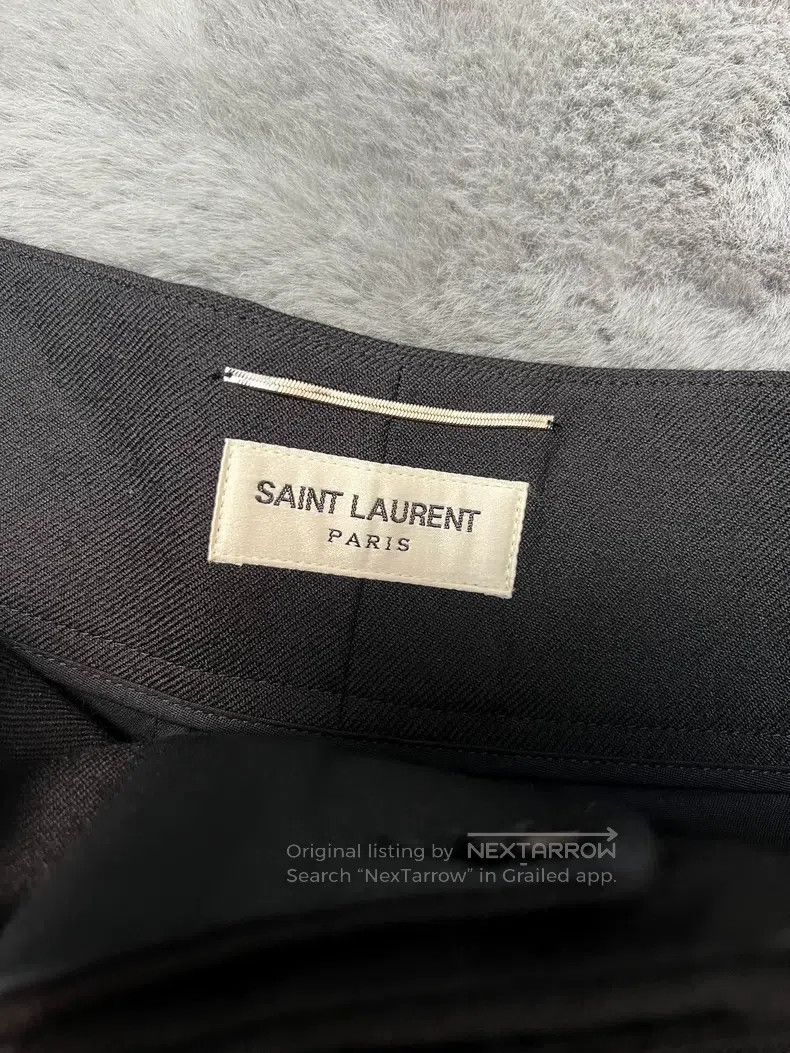 Saint Laurent Paris Saint Laurent Paris Black Double Belted Wool Straight Trou Size US 28 / EU 44 - 3 Thumbnail