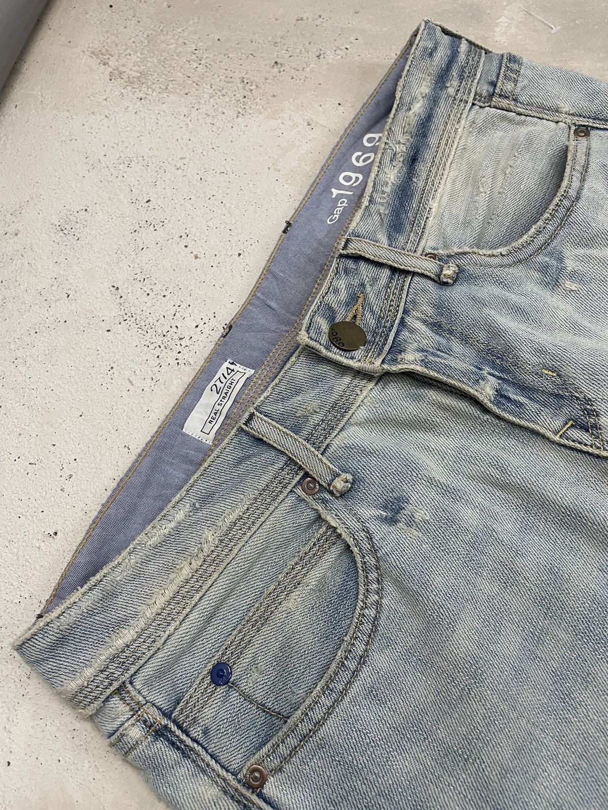 Designer × Japanese Brand Gap 1969 Summer Wear Soft Distress Denim Kapital Boro Style Size US 31 - 12 Thumbnail