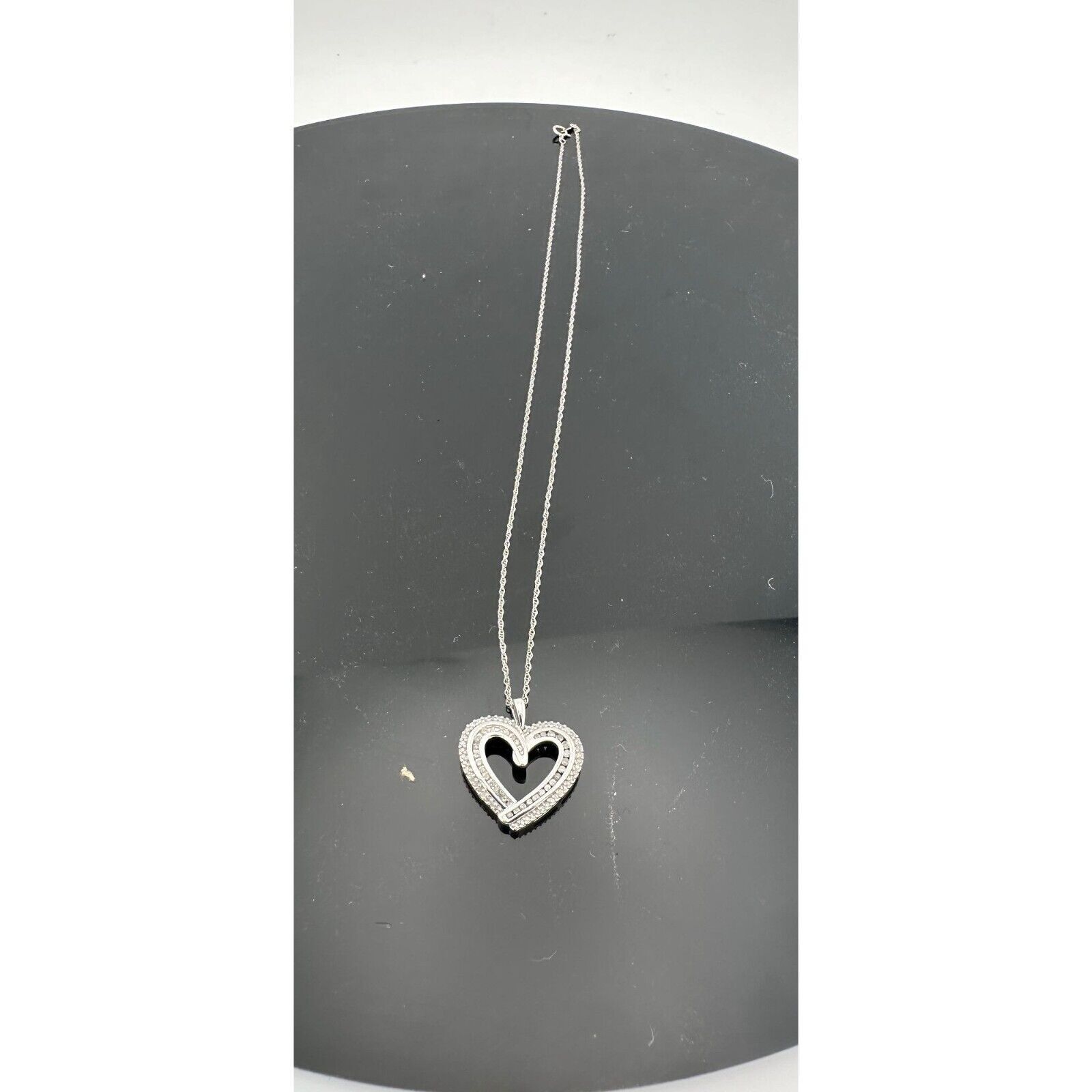 Other Beautiful 1/2 Carat Natural Diamond Heart Necklace Sterling Size ONE SIZE - 10 Thumbnail