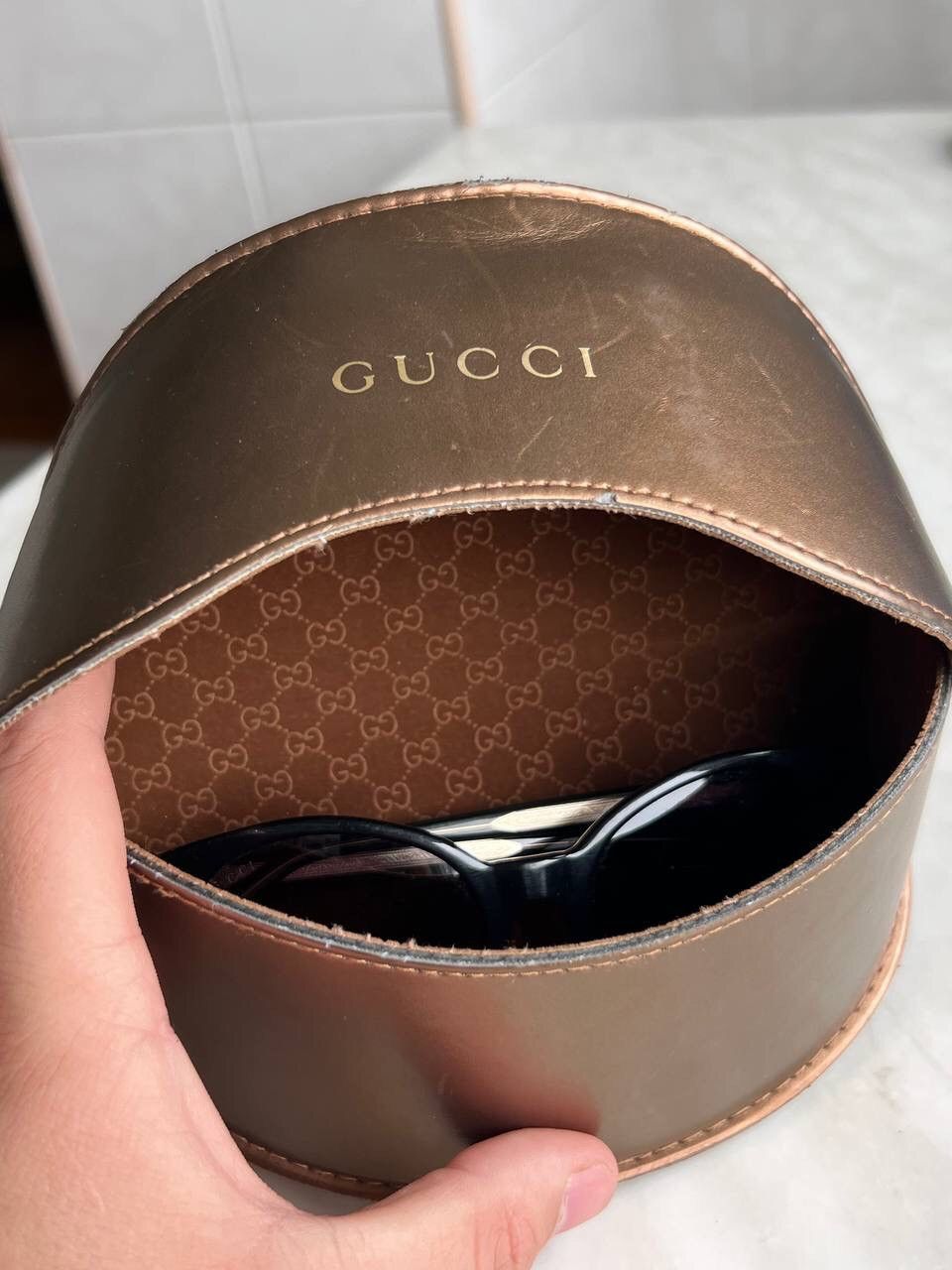 Vintage Gucci Sunglasses Vintage Eyewear's GG3820/S GG Logo Golden Size ONE SIZE - 17 Thumbnail