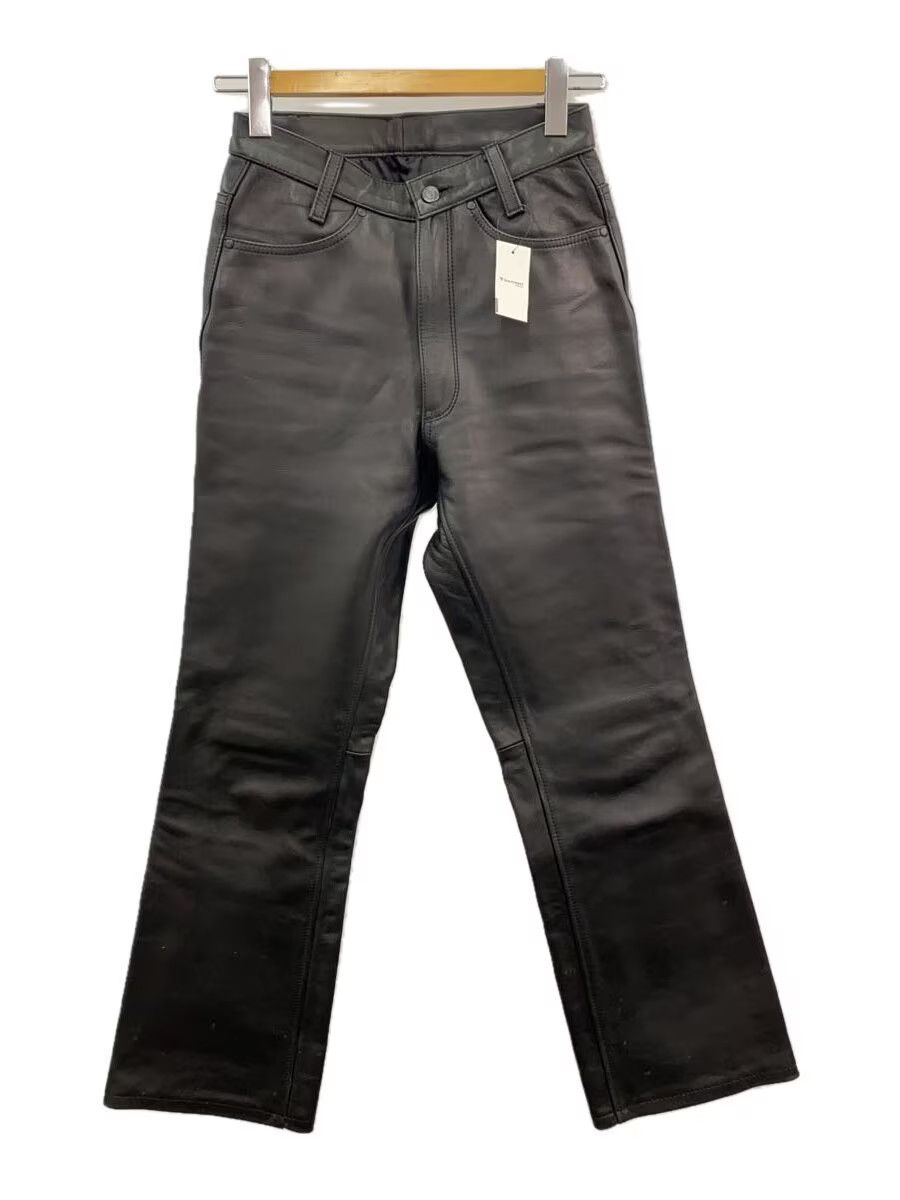 Kadoya KADOYA Plain Straight Leather Pants Black 29 Size US 26 / EU 42 - 1 Thumbnail
