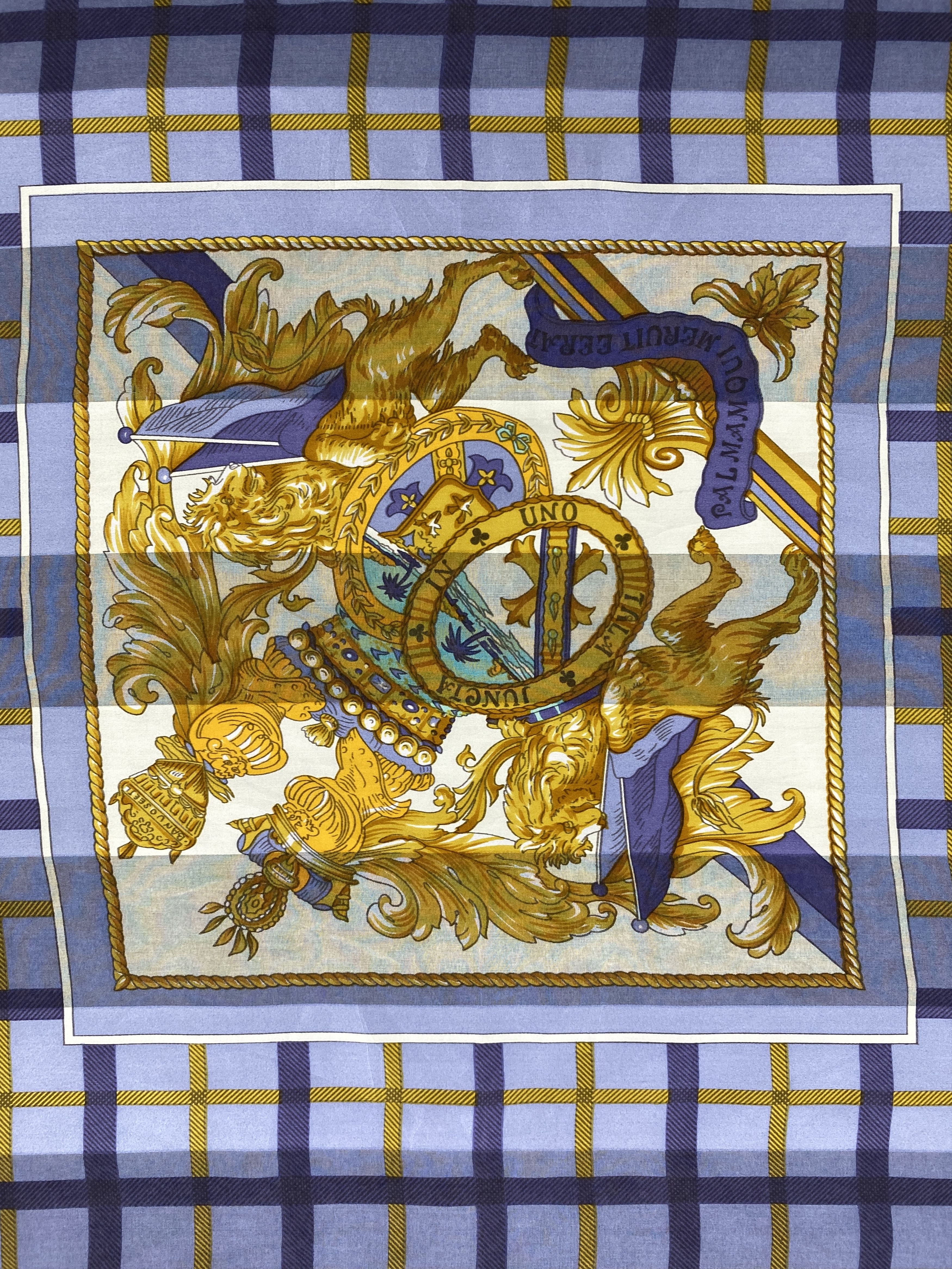 Designer × Vintage Paco Rabbane Paris Silk Scarf / Foulards / Silk Scarf SN0017 Size ONE SIZE - 6 Thumbnail